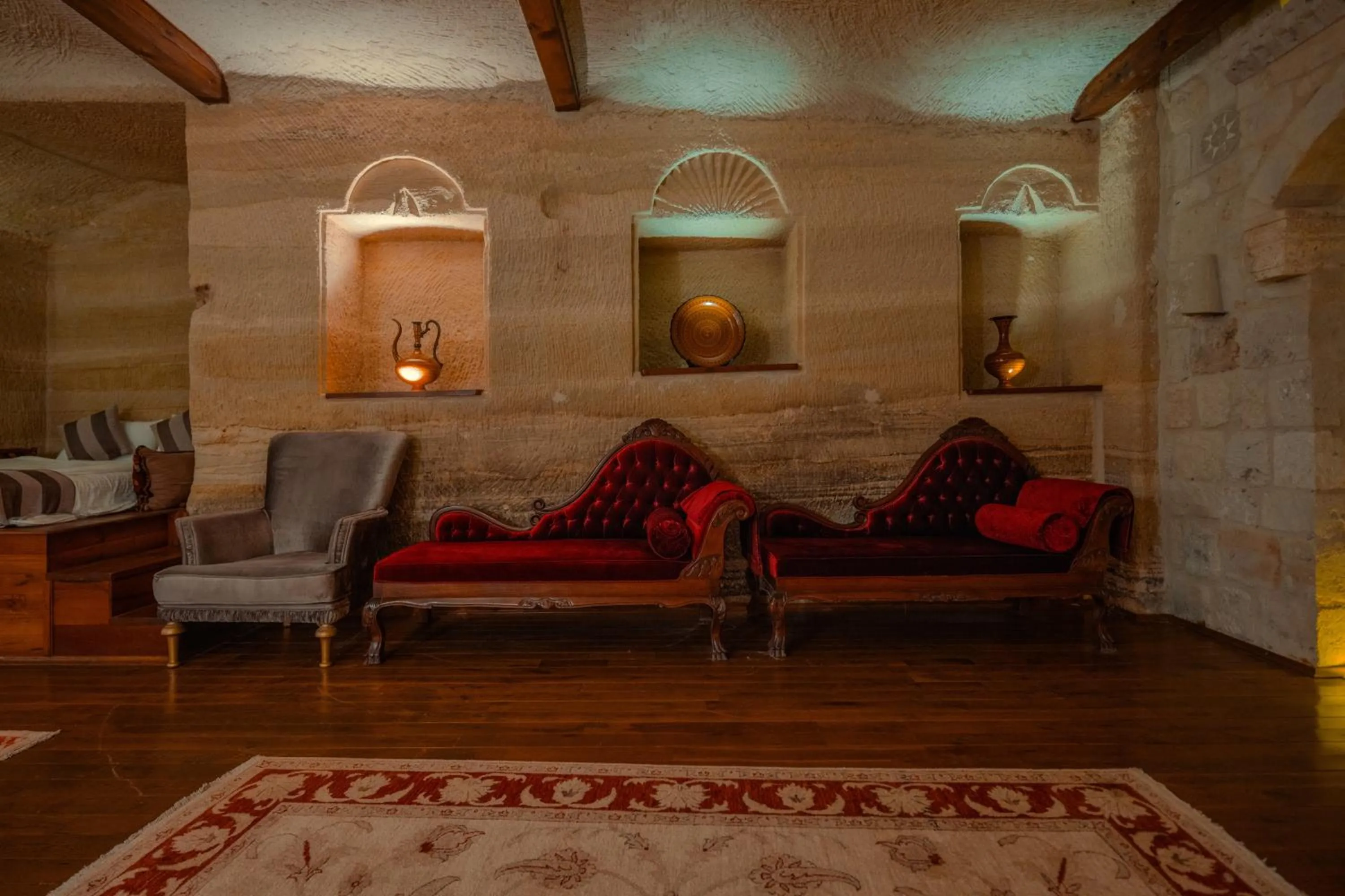 Seating area in Aydinli Cave Hotel