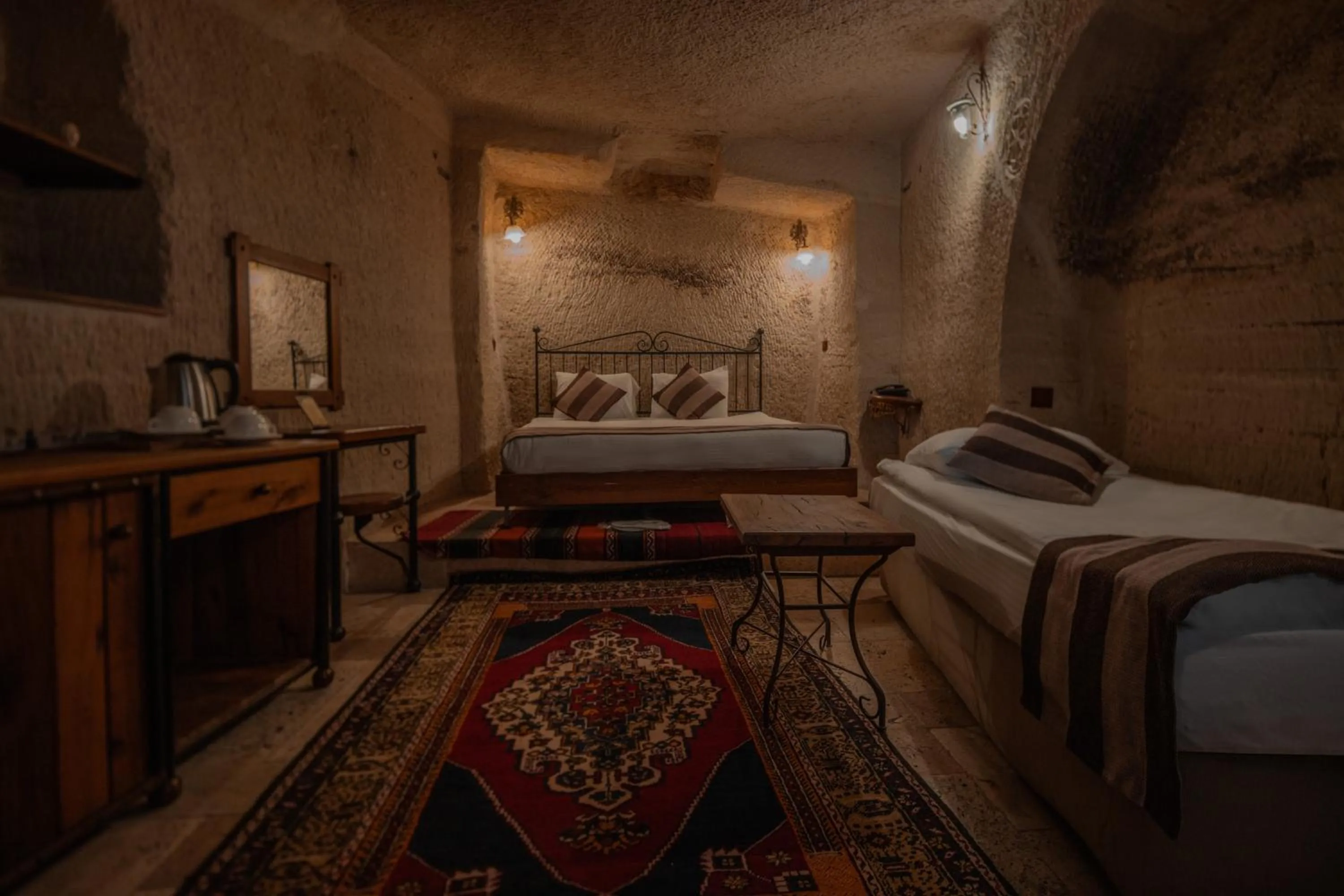 Bed in Aydinli Cave Hotel