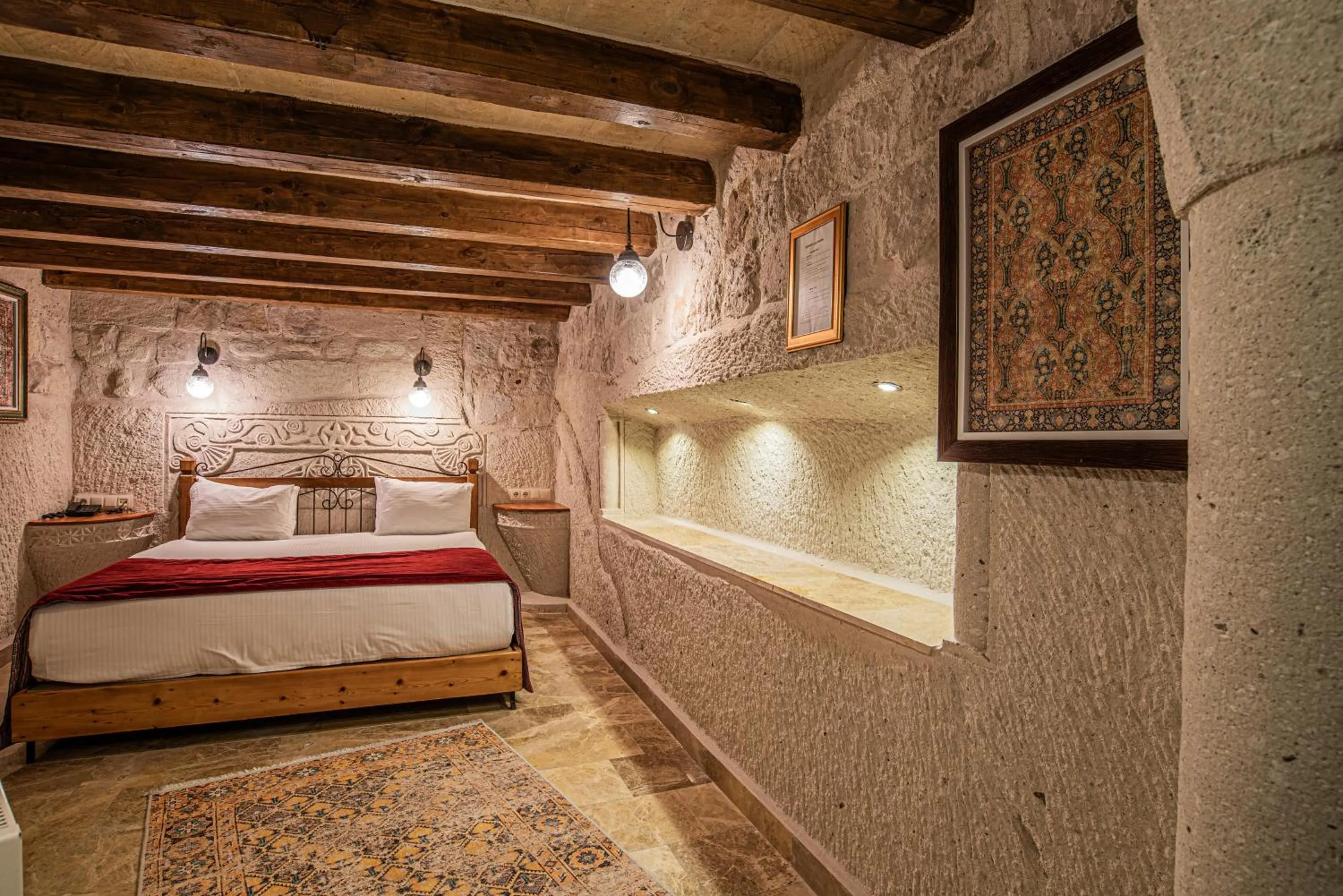 Bed in Dervish Cave House & Restaurant