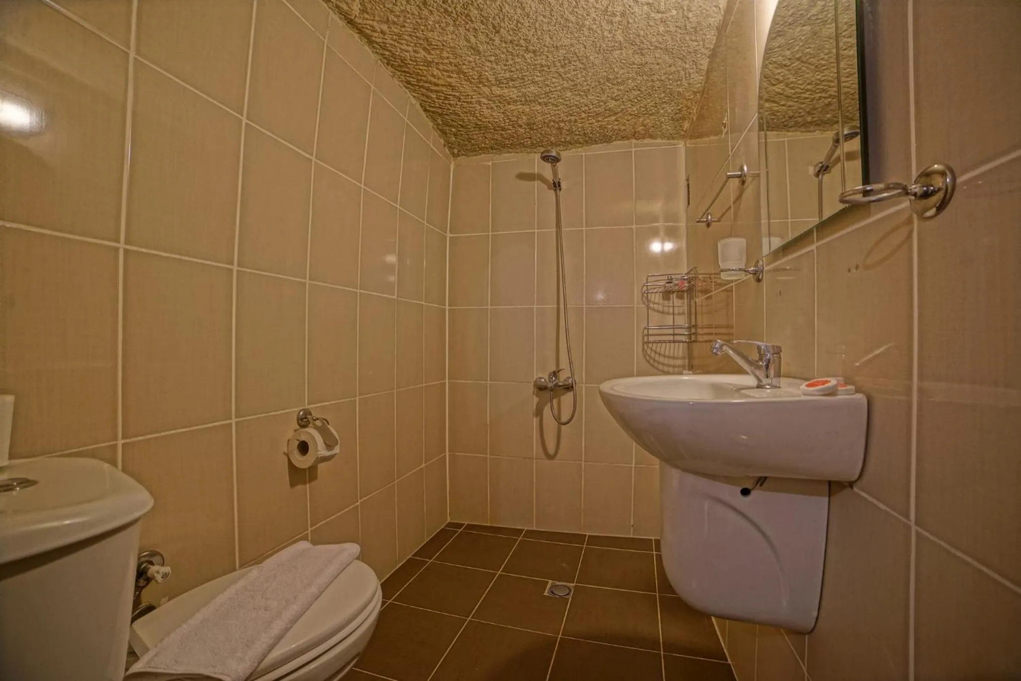 Shower in Melek Cave Hotel