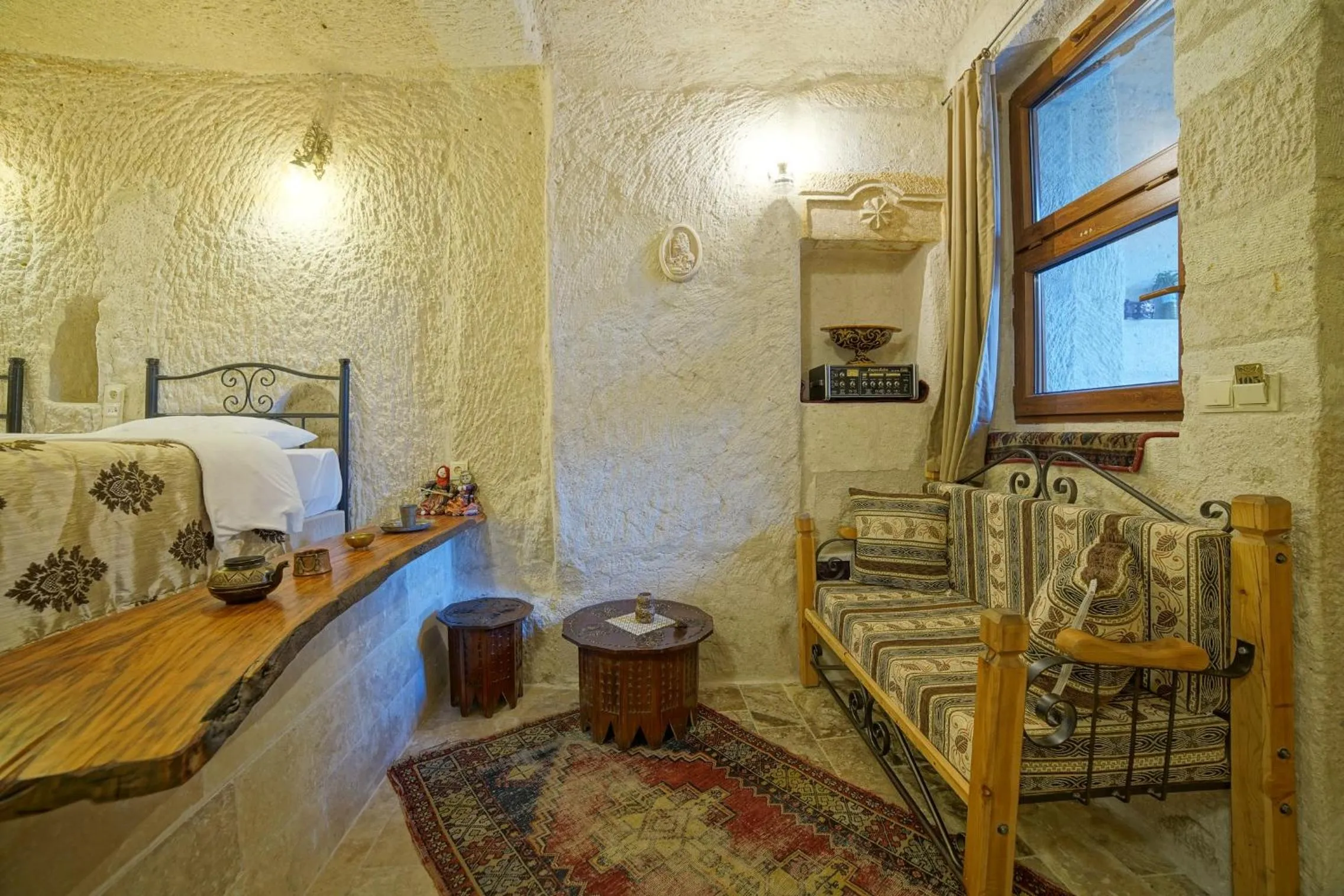 Bed in Melek Cave Hotel