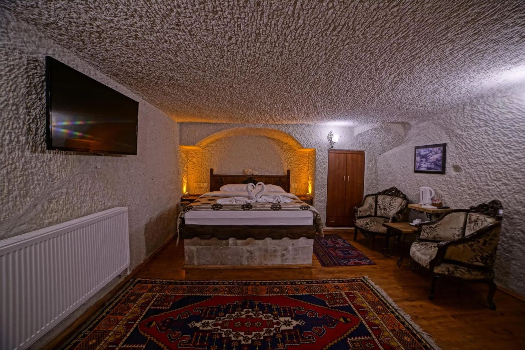 Bed in Melek Cave Hotel
