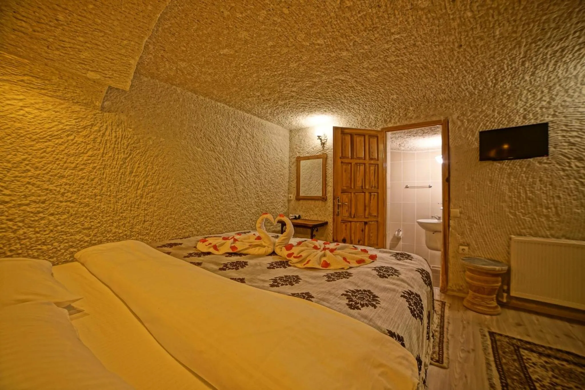 Bed in Melek Cave Hotel