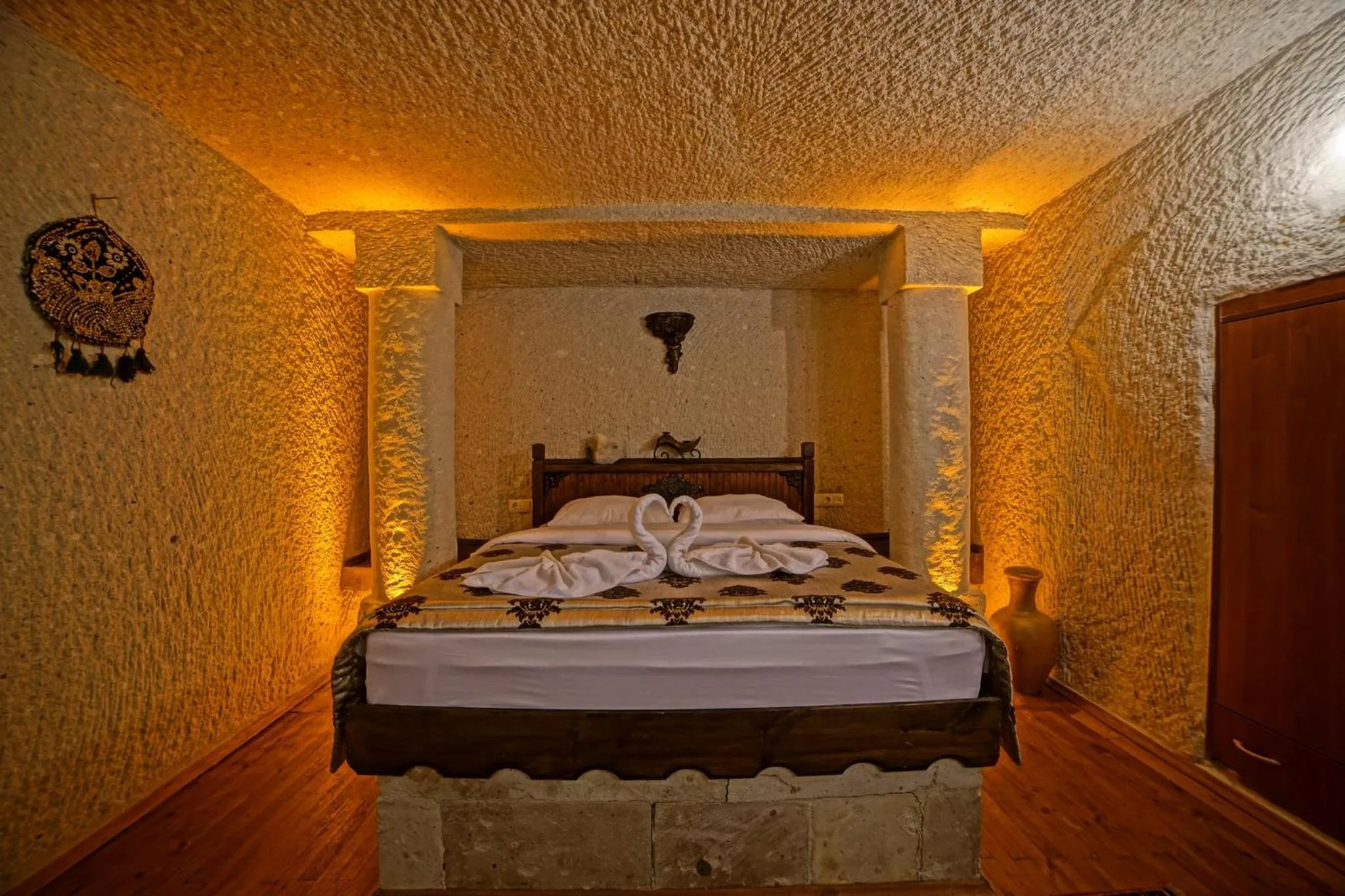 Bed in Melek Cave Hotel