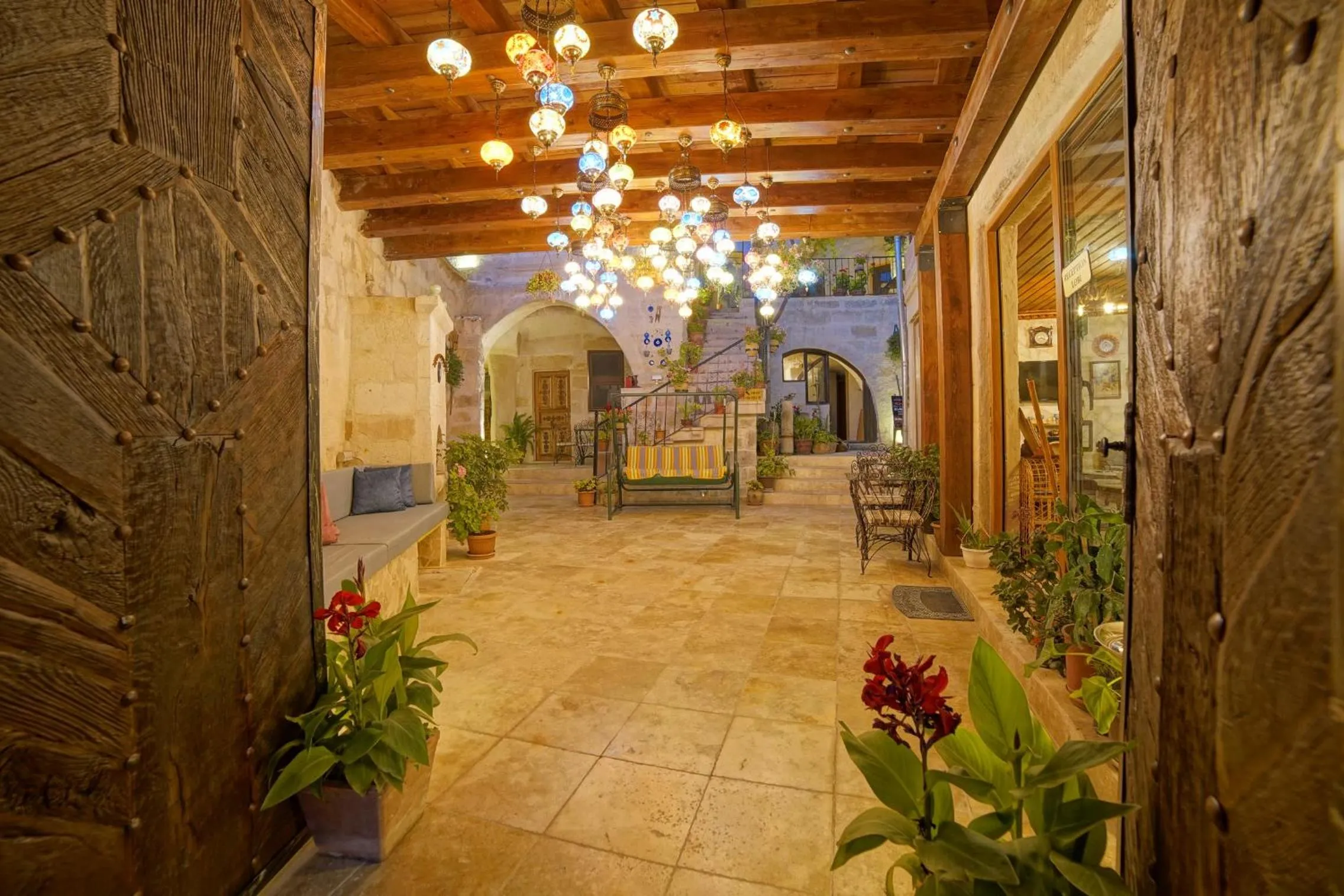Patio in Melek Cave Hotel