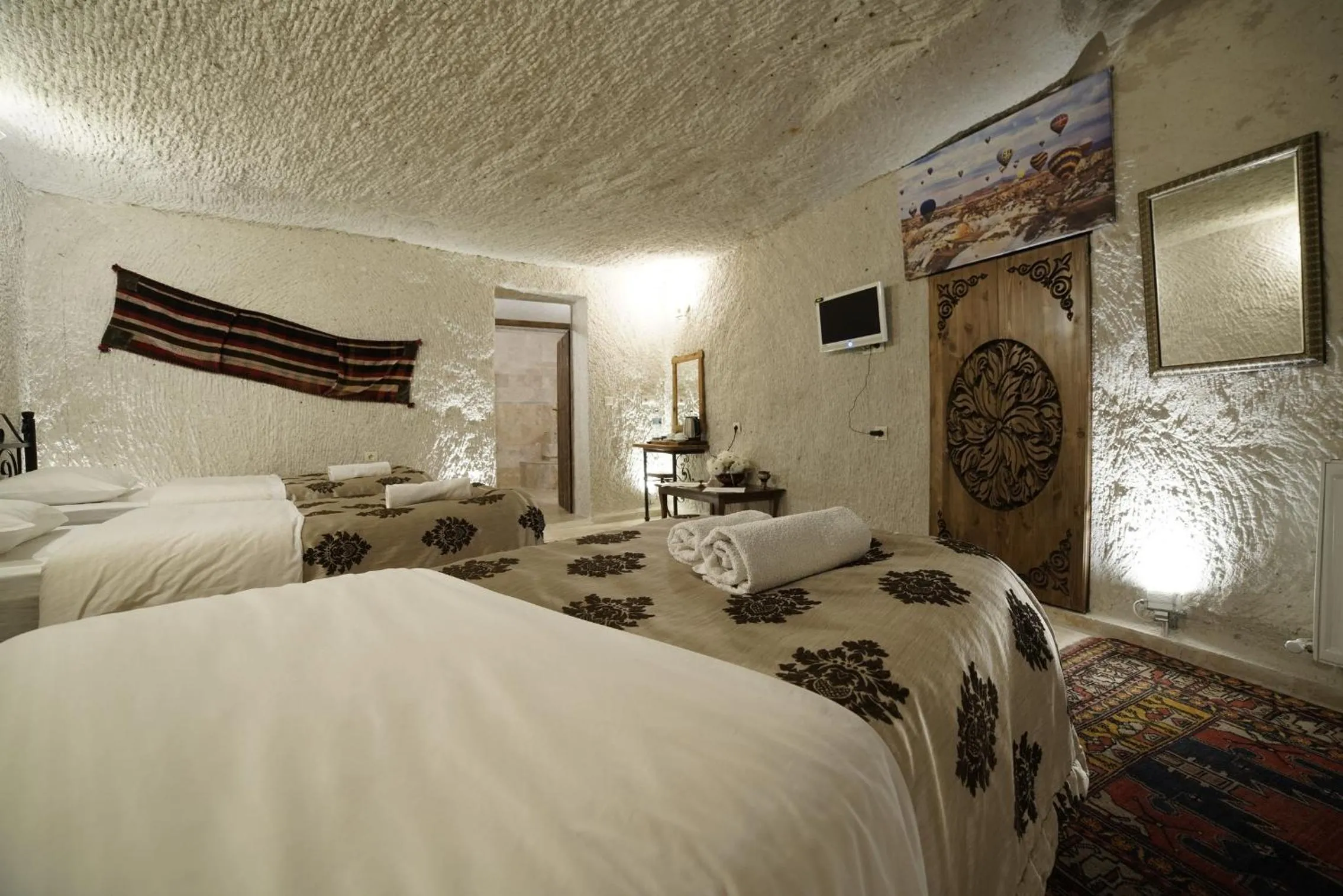 Bed in Melek Cave Hotel