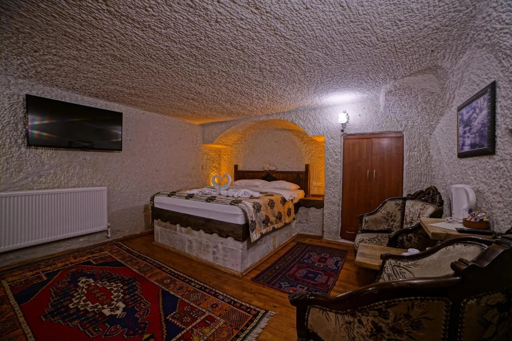 Bed in Melek Cave Hotel