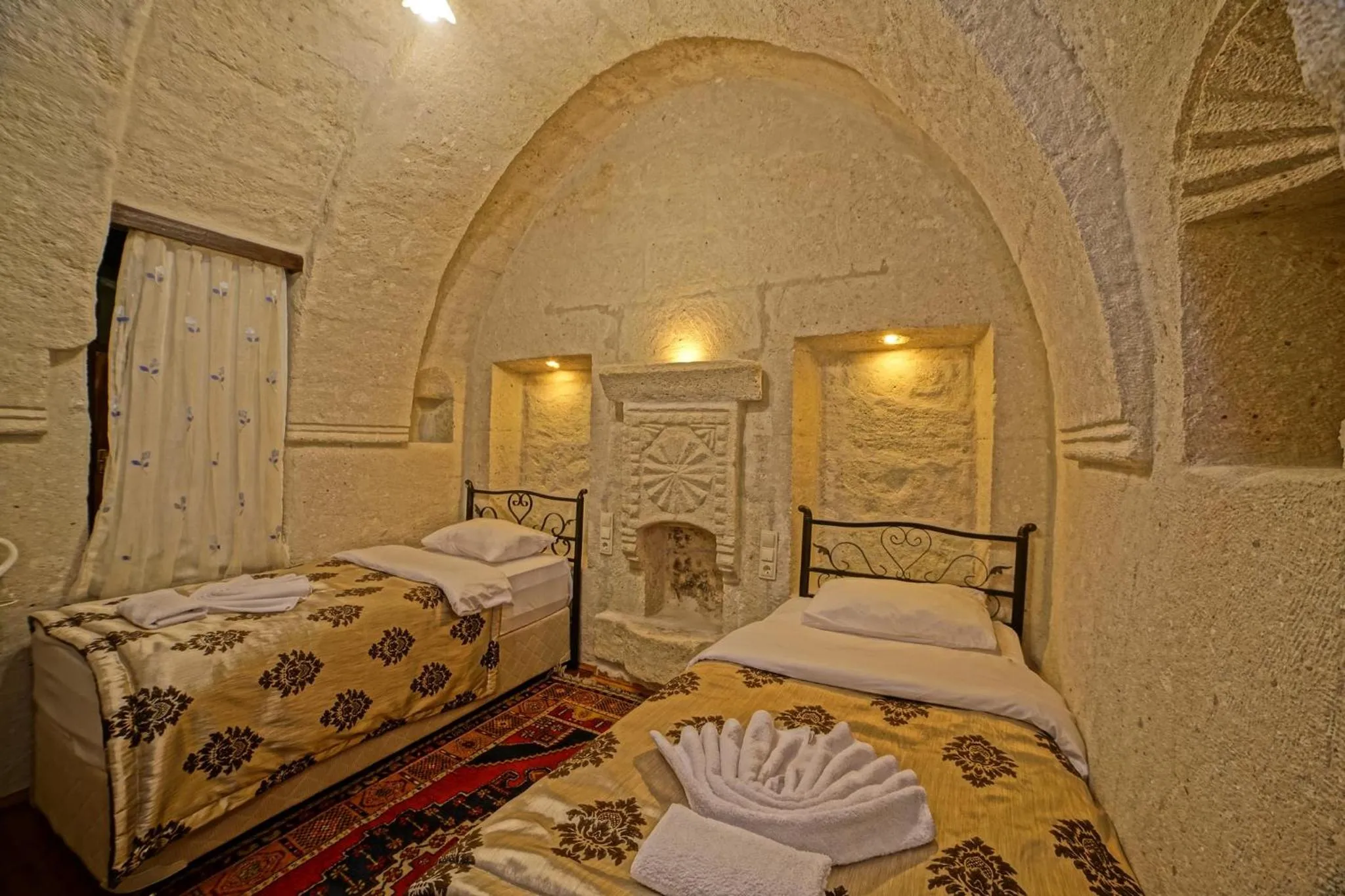 Bed in Melek Cave Hotel