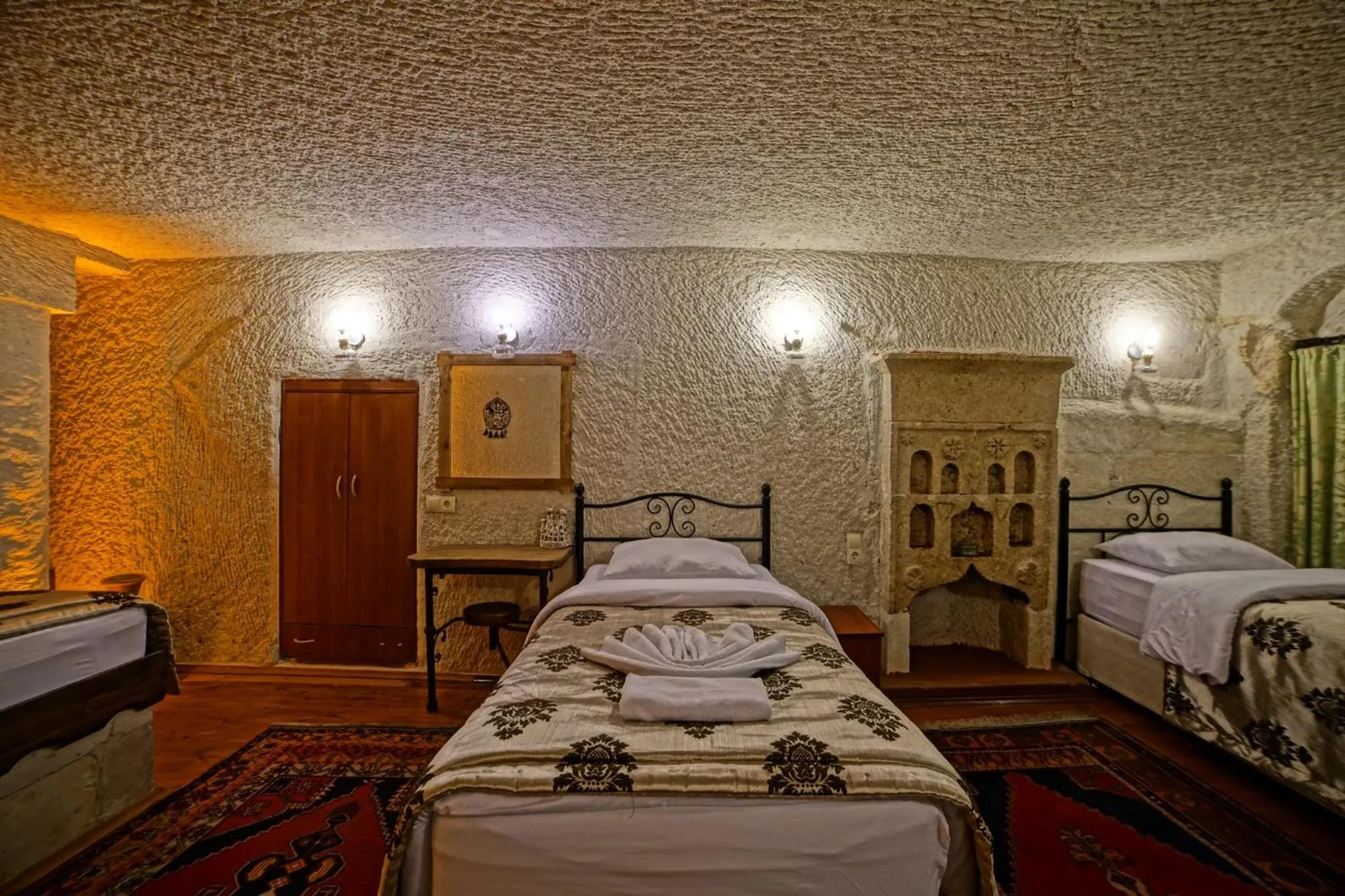 Bed in Melek Cave Hotel
