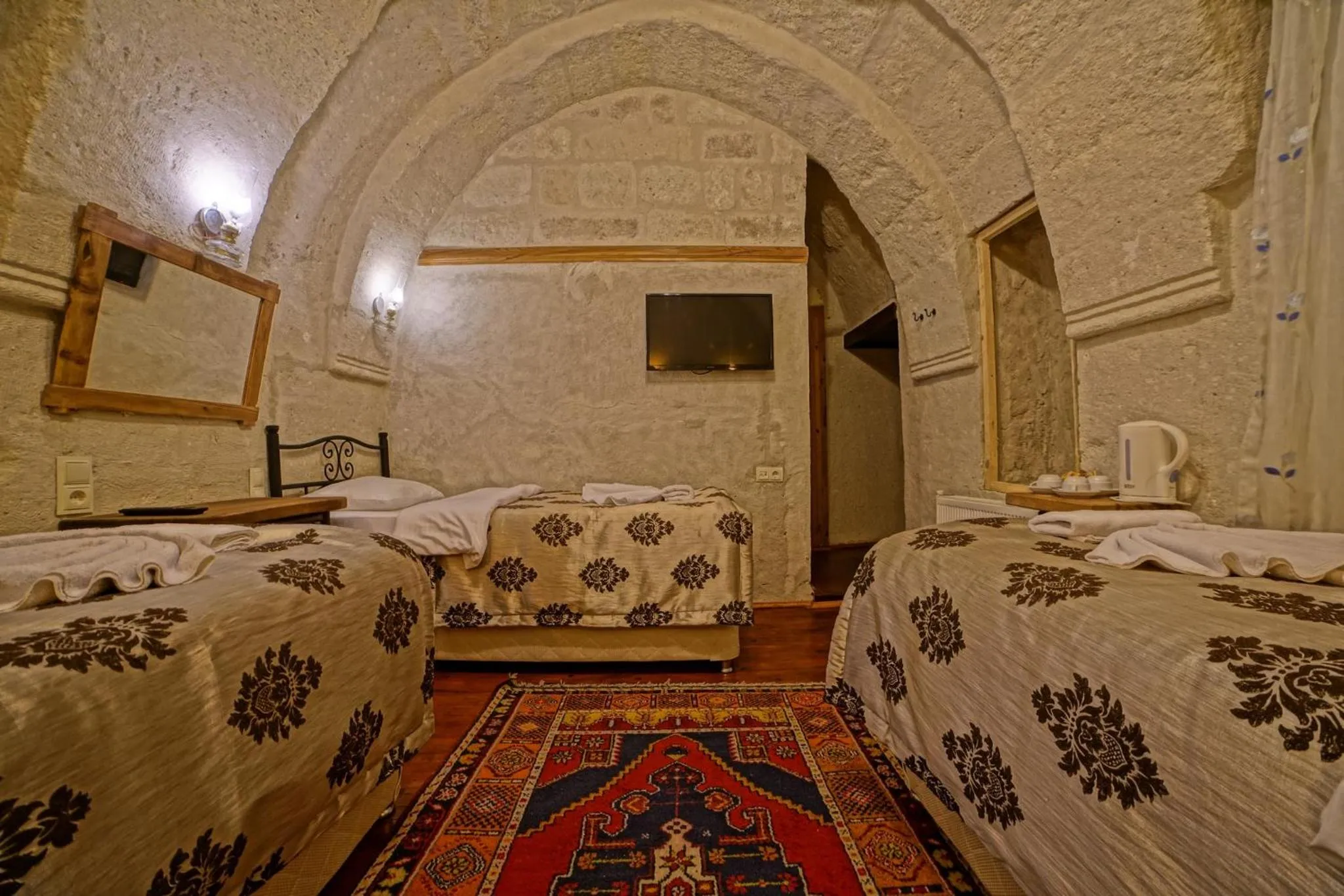 Bed in Melek Cave Hotel