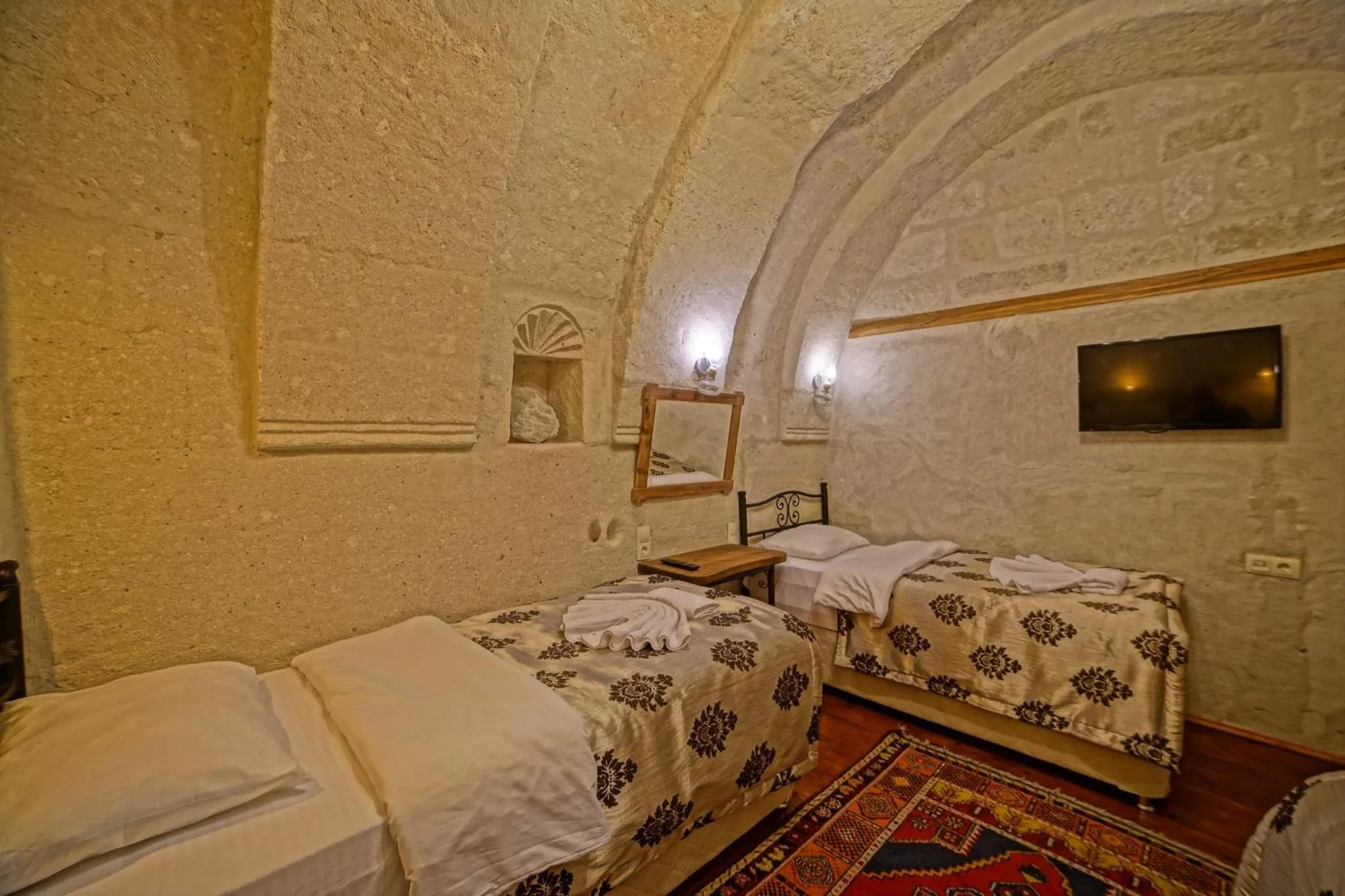 Bed in Melek Cave Hotel