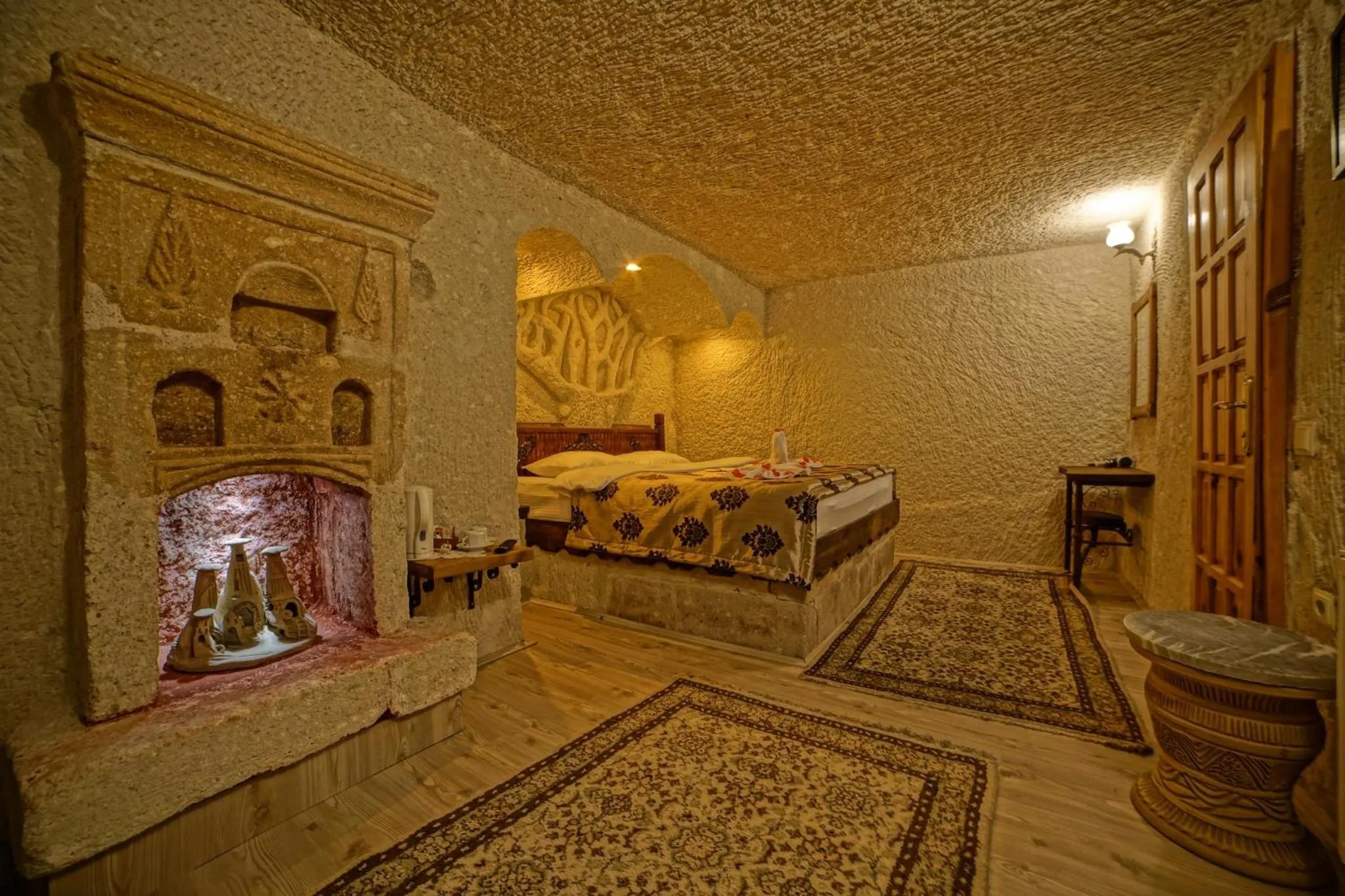 Bed in Melek Cave Hotel