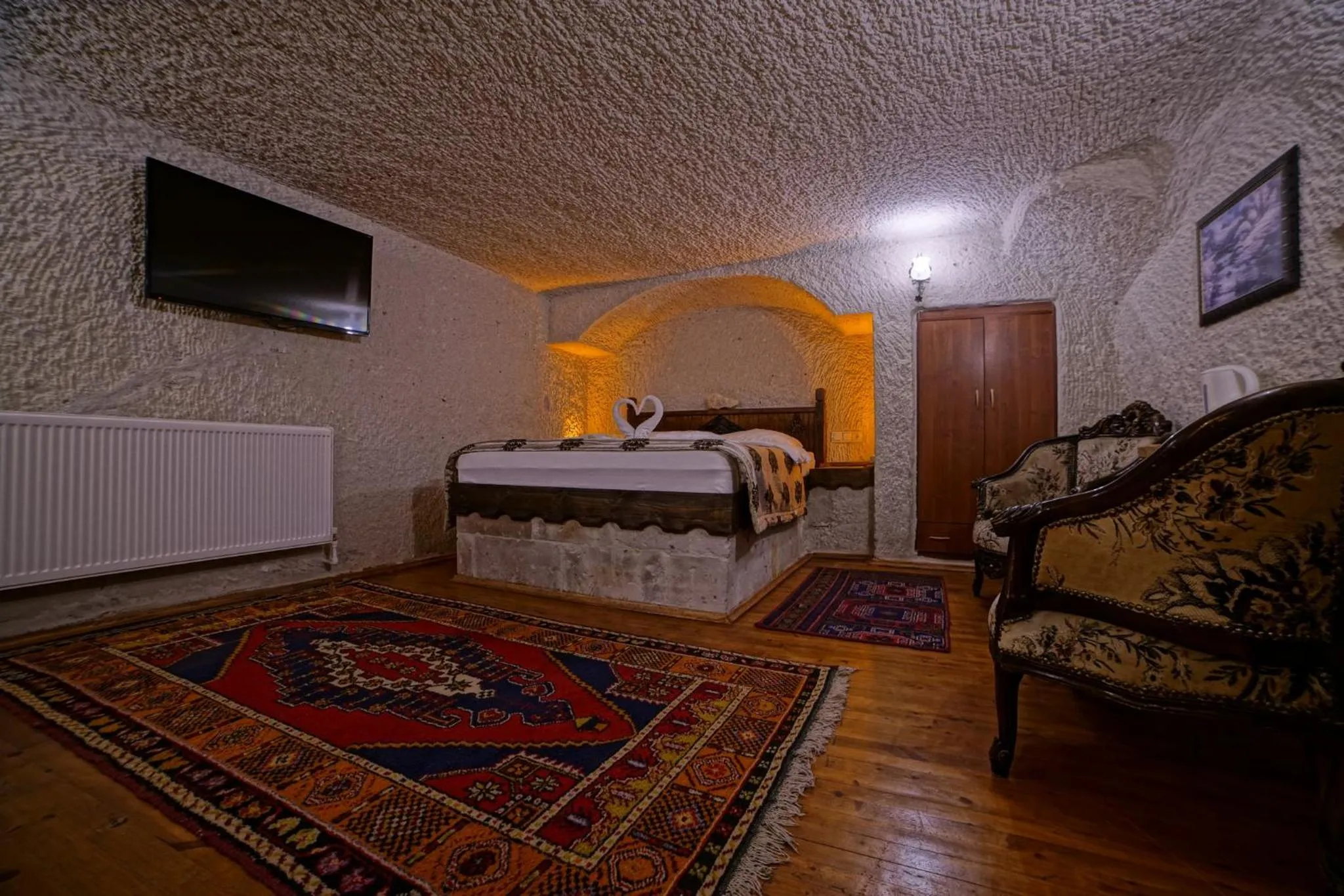 Bed in Melek Cave Hotel