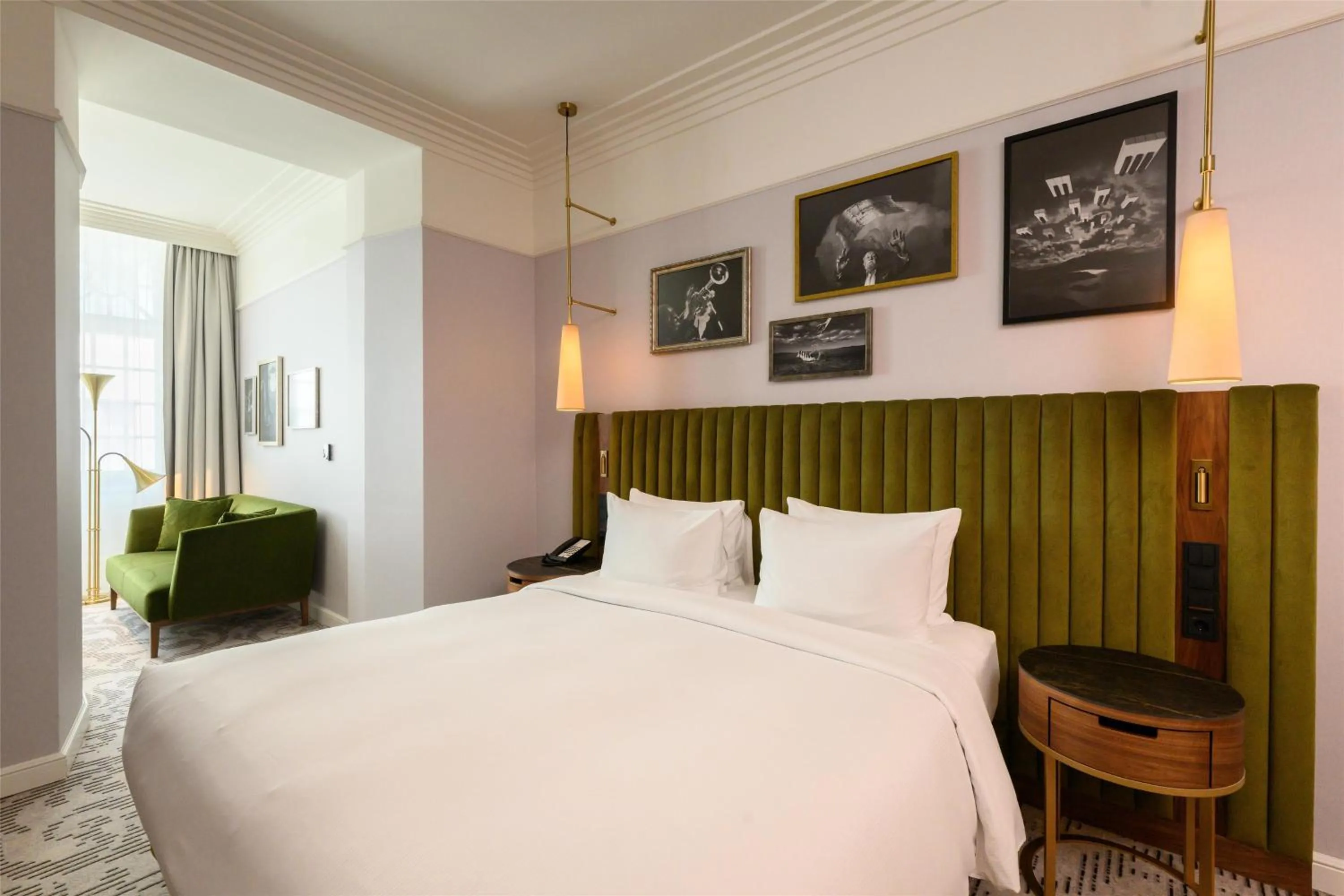 Bed in Hotel Saski Krakow Curio Collection by Hilton