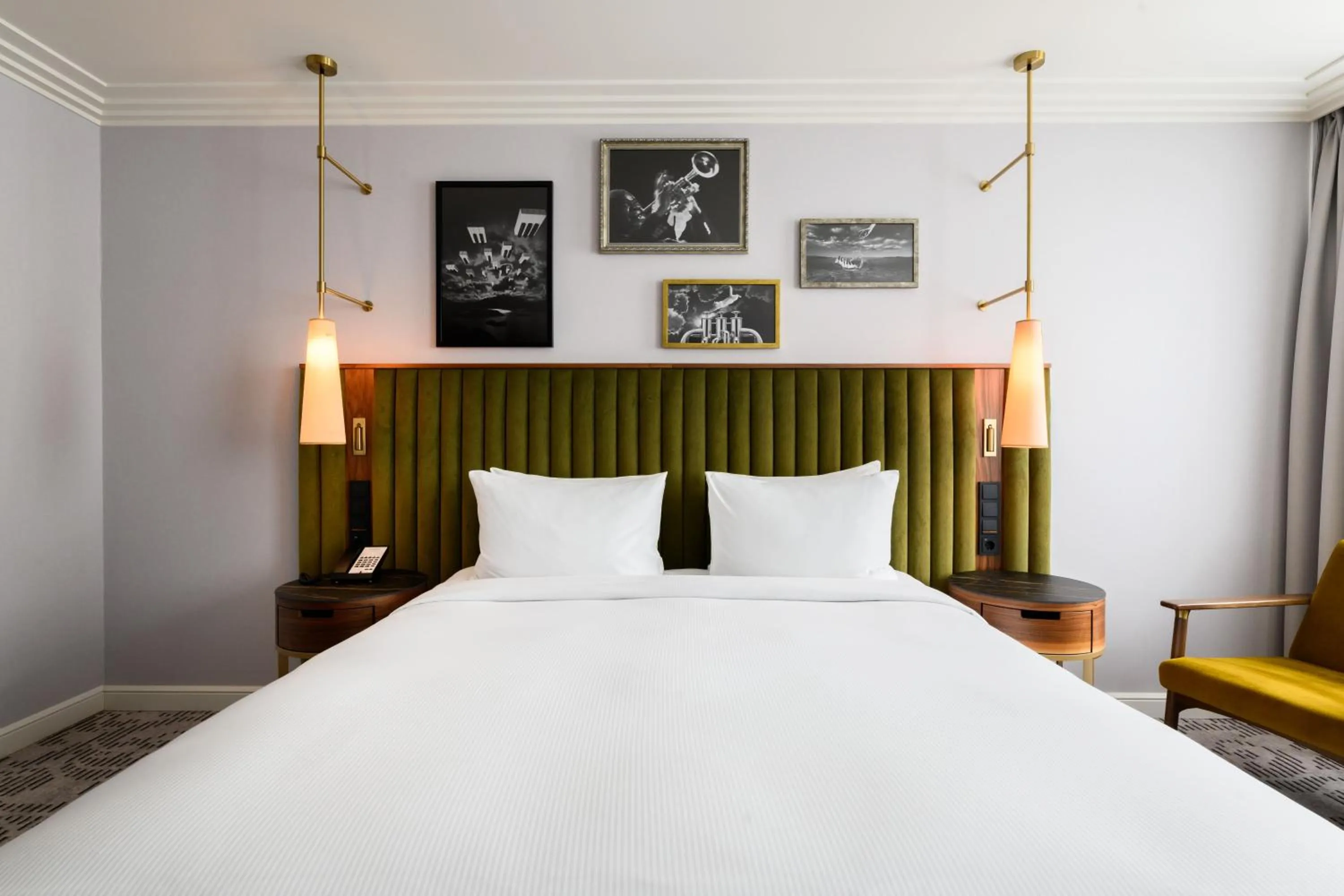 Bed in Hotel Saski Krakow Curio Collection by Hilton