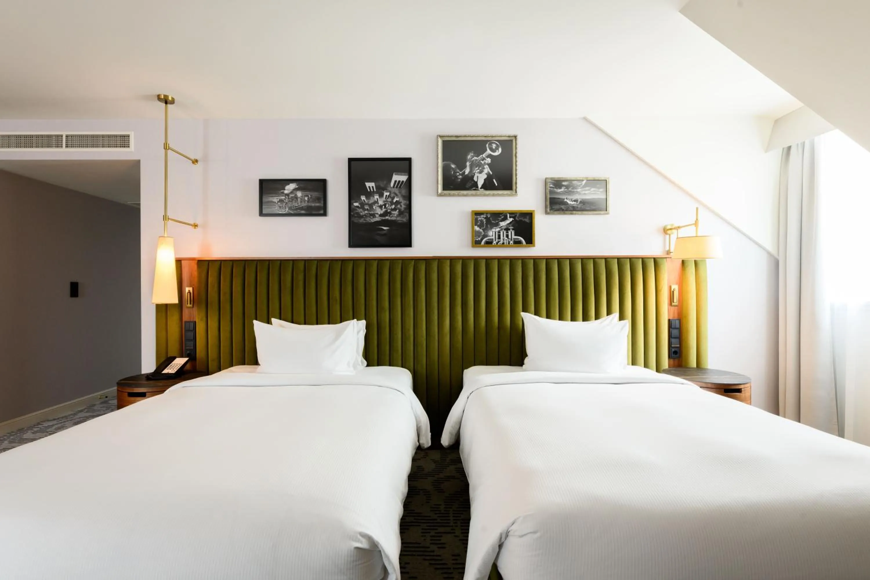 Bed in Hotel Saski Krakow Curio Collection by Hilton