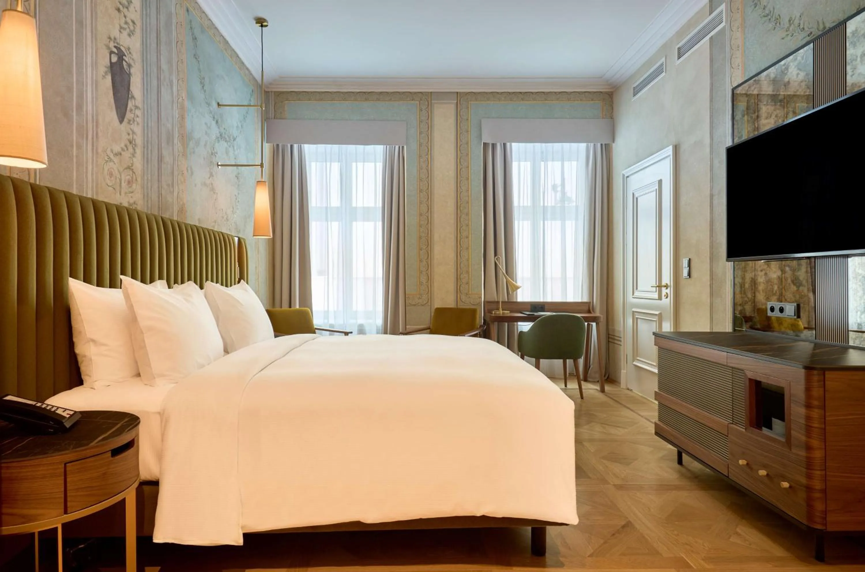 Bed in Hotel Saski Krakow Curio Collection by Hilton