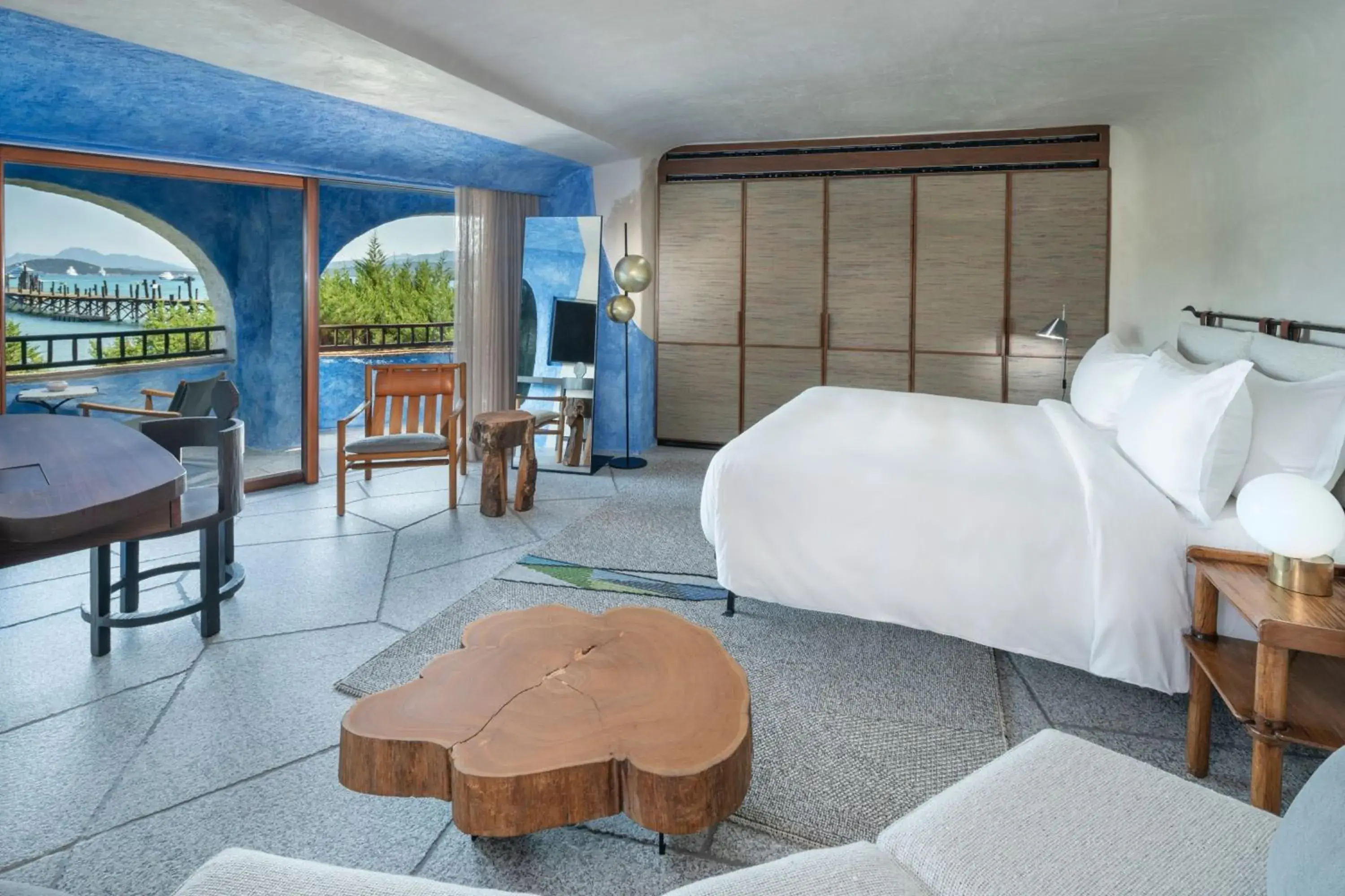 Design Premium Room, king bed, sea view, terrace, original wing in Hotel Cala di Volpe, a Luxury Collection Hotel, Costa Smeralda Design Premium Room, king bed, sea view, terrace, original wing in Hotel Cala di Volpe, a Luxury Collection Hotel, Costa Smeralda