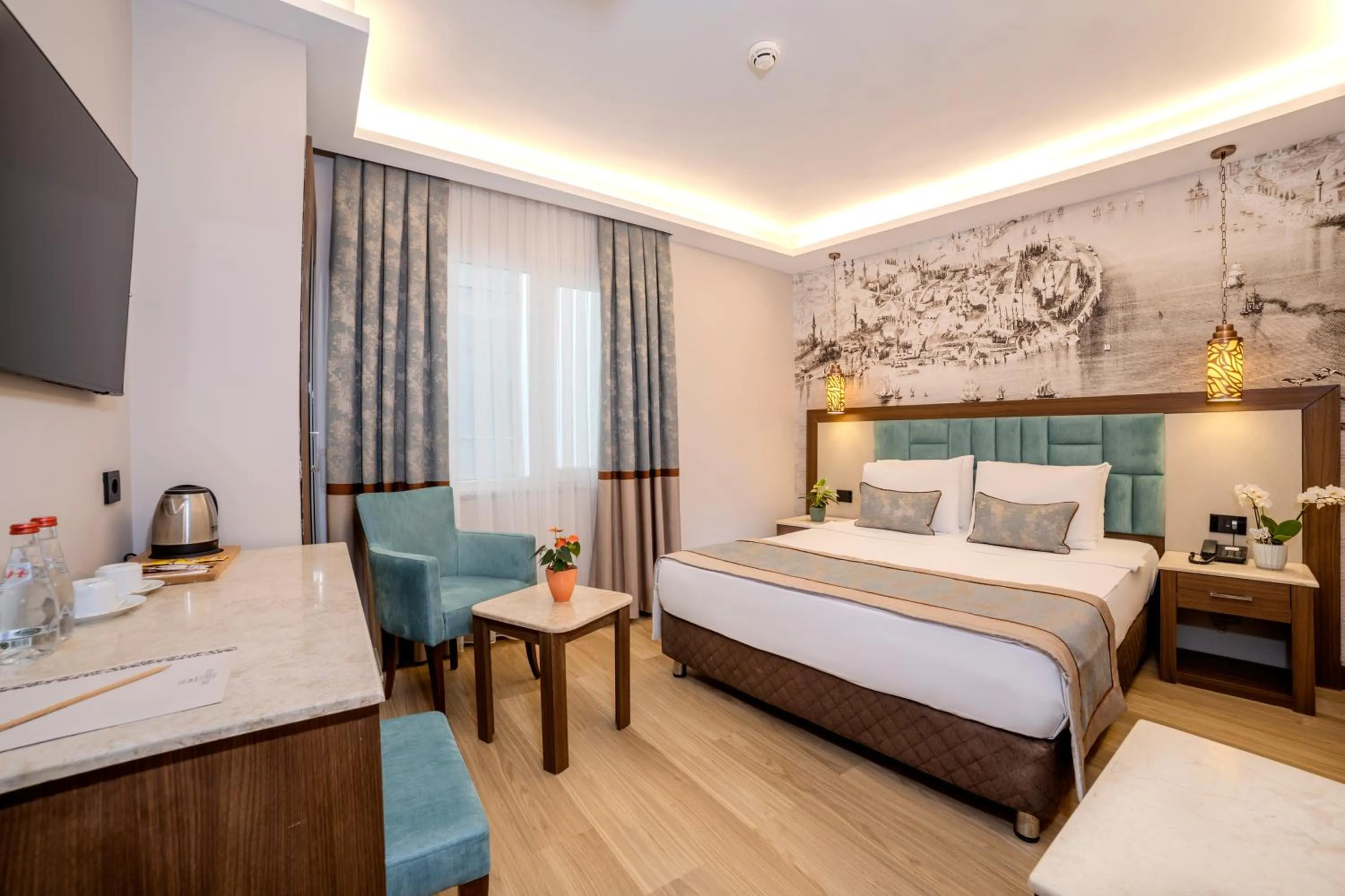 City view, Bed in Grand Hilarium Hotel