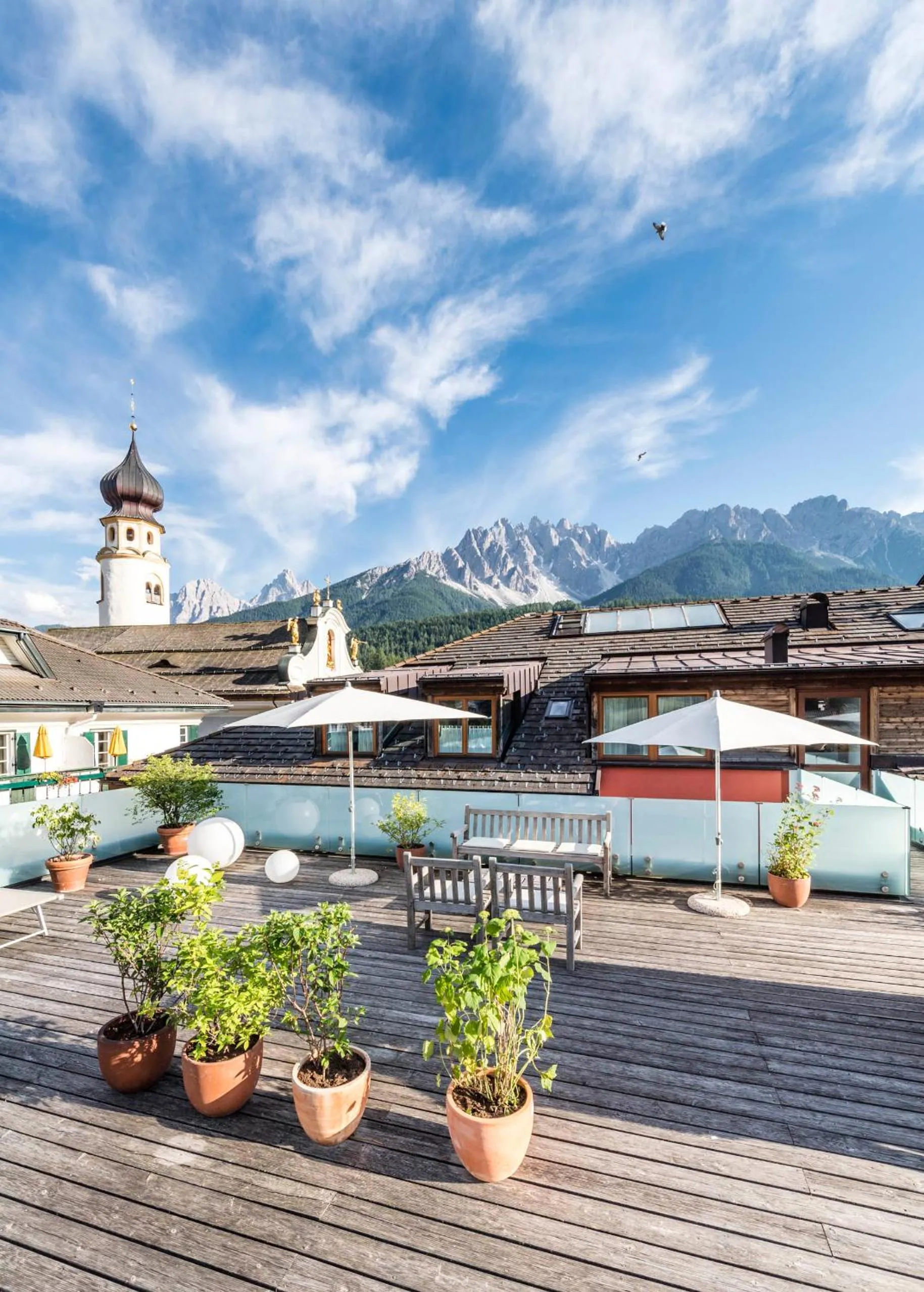 Balcony/Terrace in Boutique & Gourmet Hotel Orso Grigio - Grauer Bär