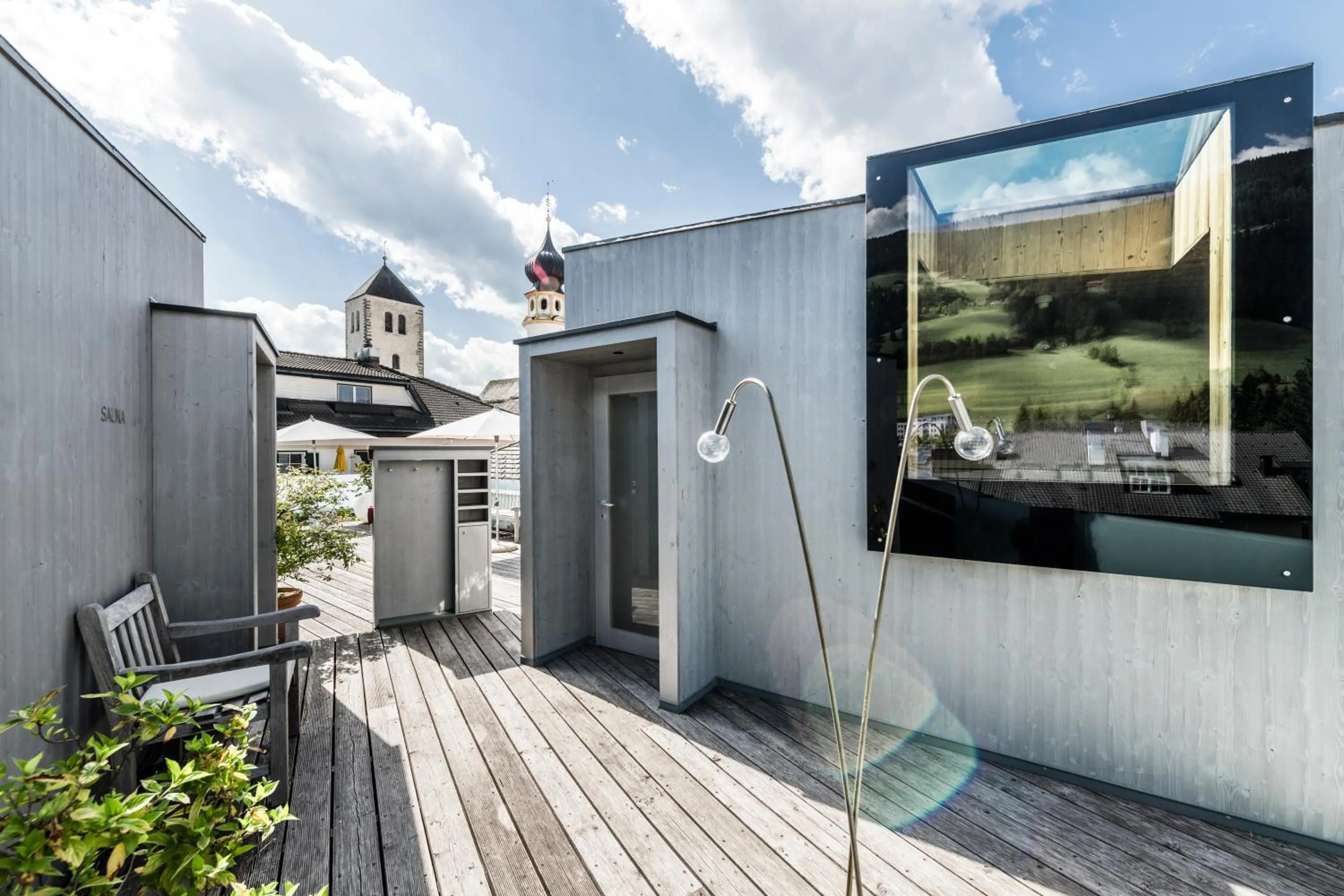 Sauna in Boutique & Gourmet Hotel Orso Grigio - Grauer Bär