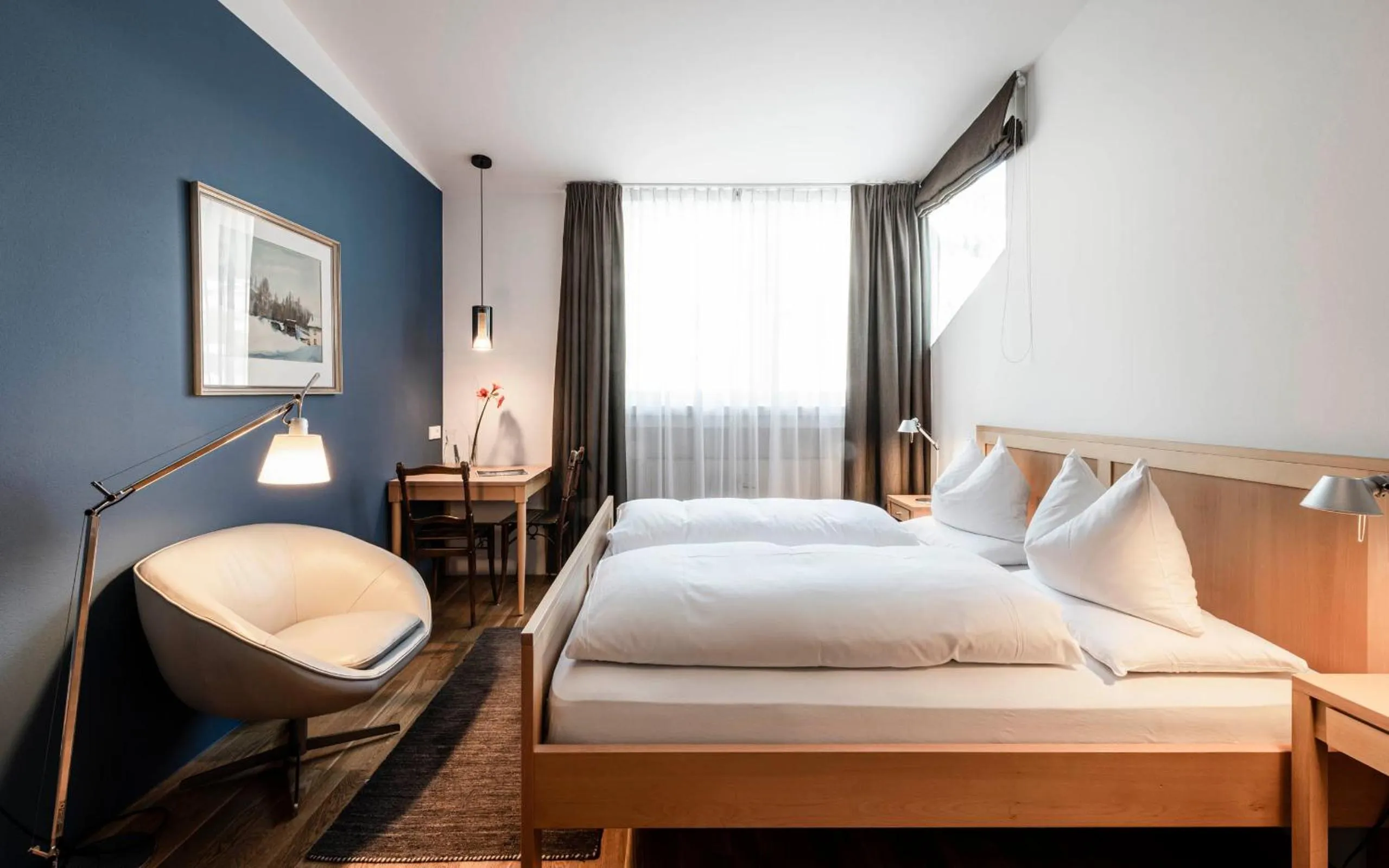 Bedroom, Bed in Boutique & Gourmet Hotel Orso Grigio - Grauer Bär