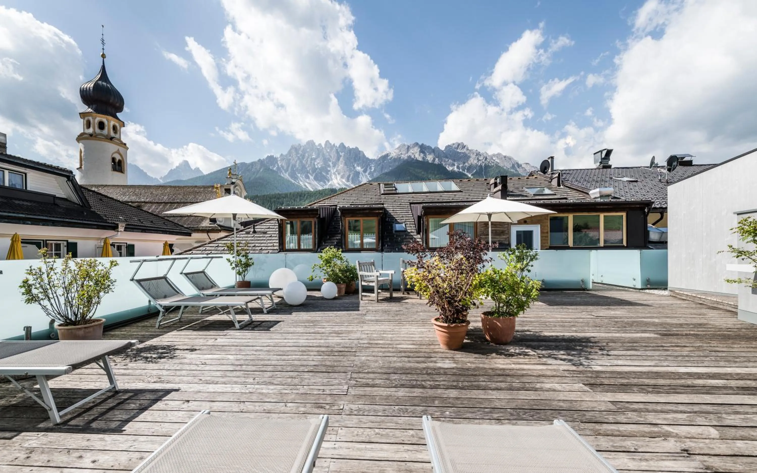 Sauna in Boutique & Gourmet Hotel Orso Grigio - Grauer Bär