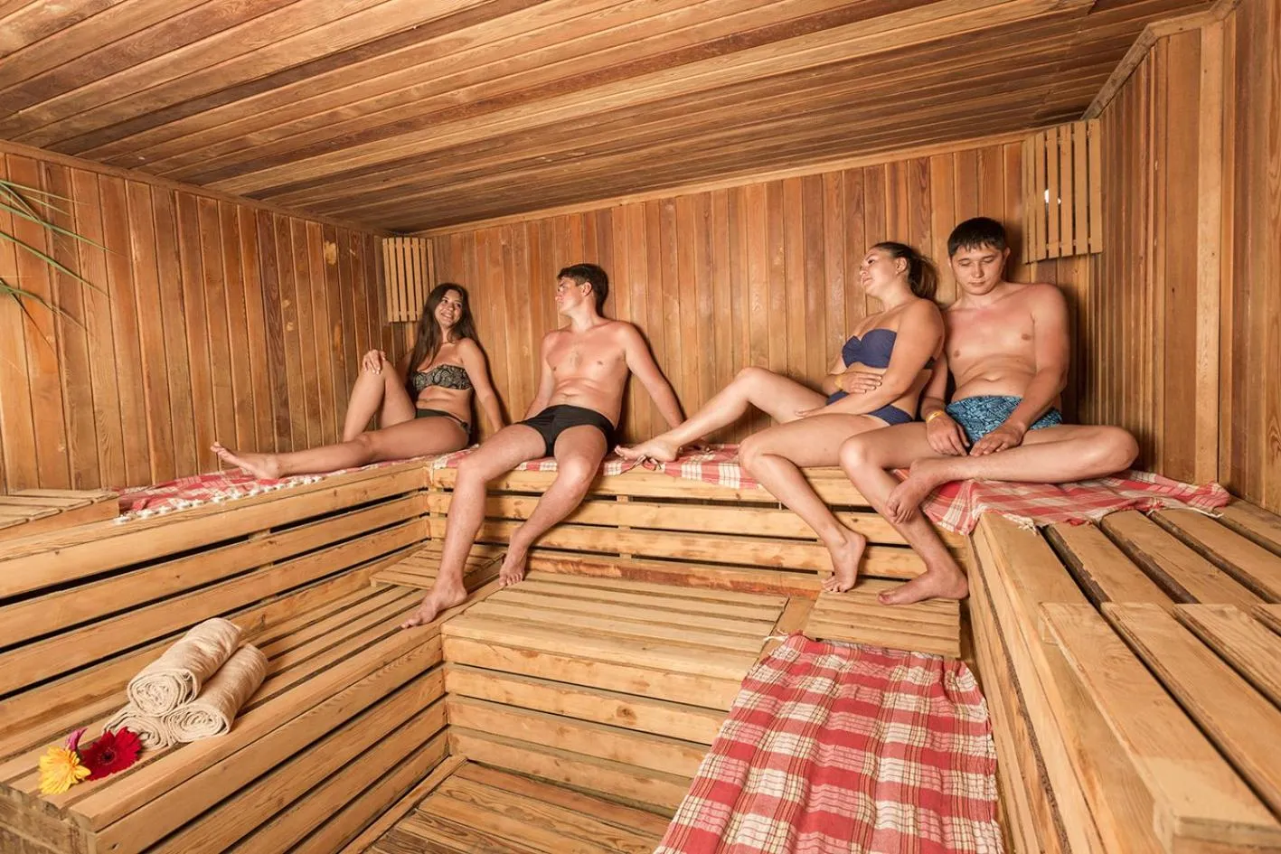 Sauna in Rich Melissa Hotel
