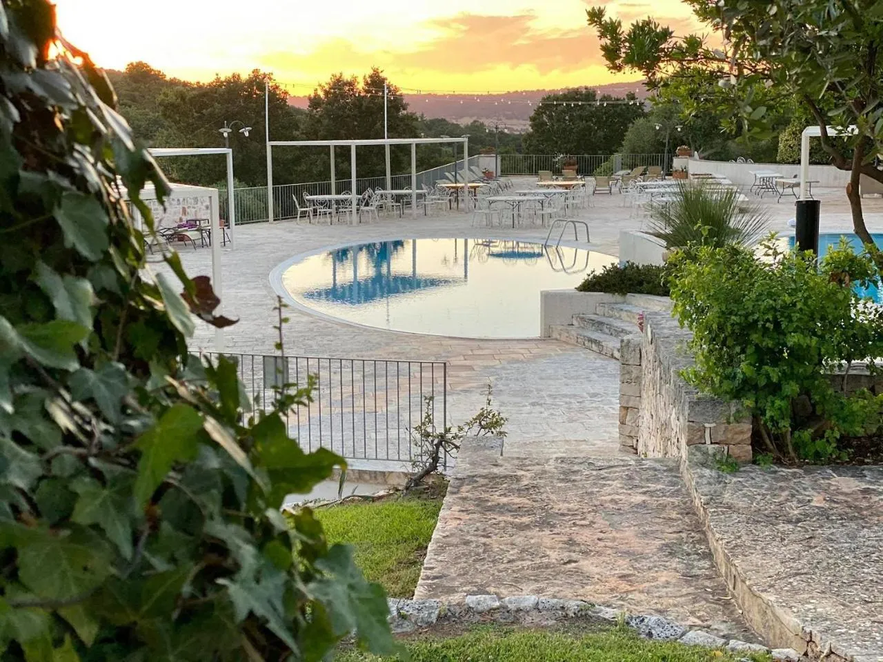 Pool view in Il Palmento Hotel Relais