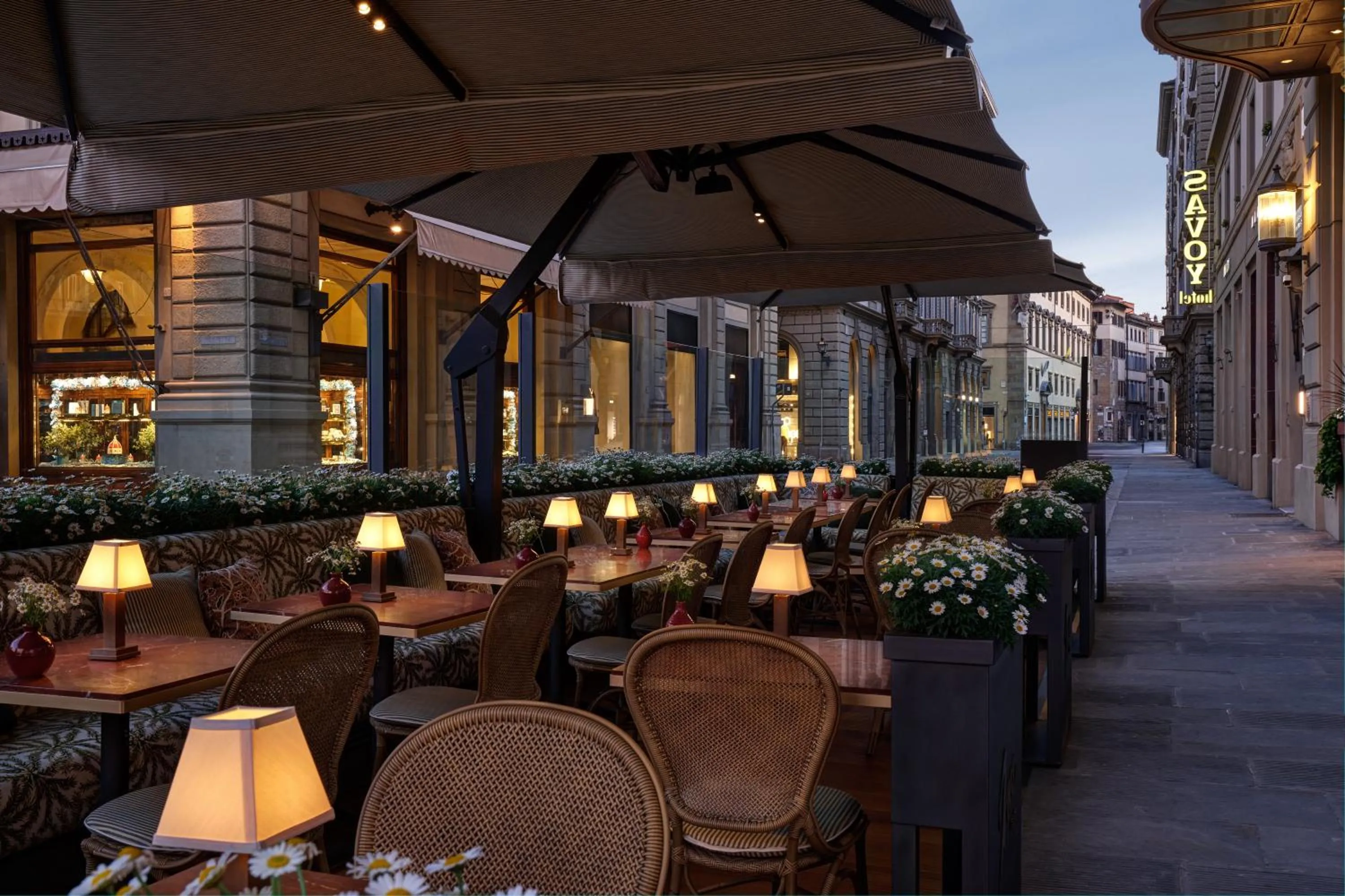 Patio in Rocco Forte Hotel Savoy