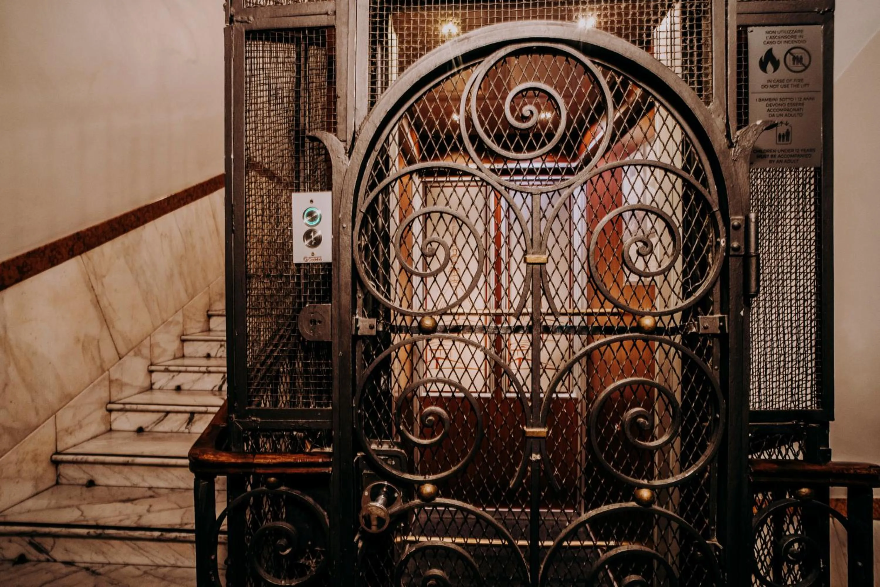 elevator in Hotel Astoria