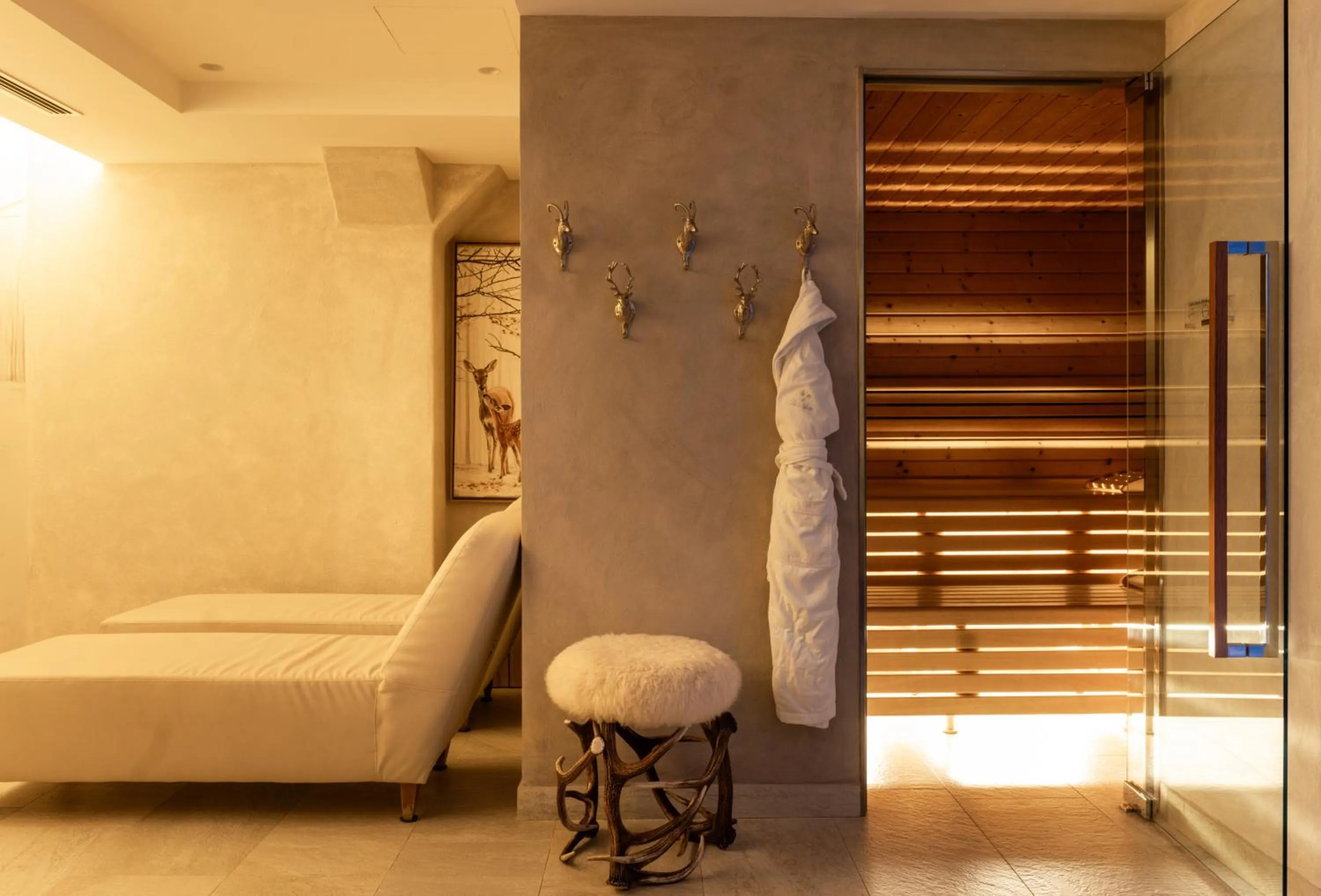 Sauna, Bed in Auberge de La Maison