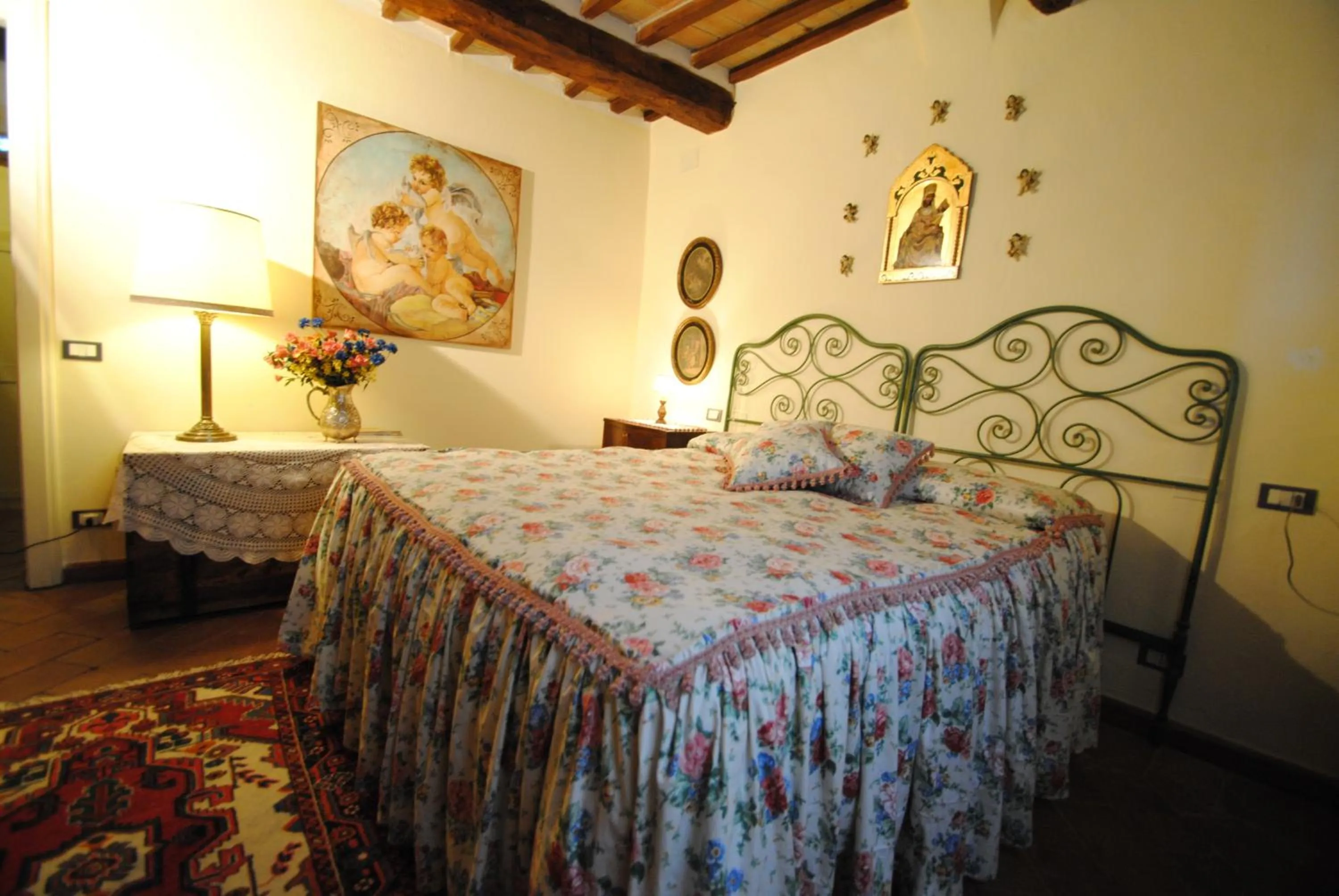 Bedroom, Bed in Torre Sangiovanni Albergo e Ristorante da Rosary