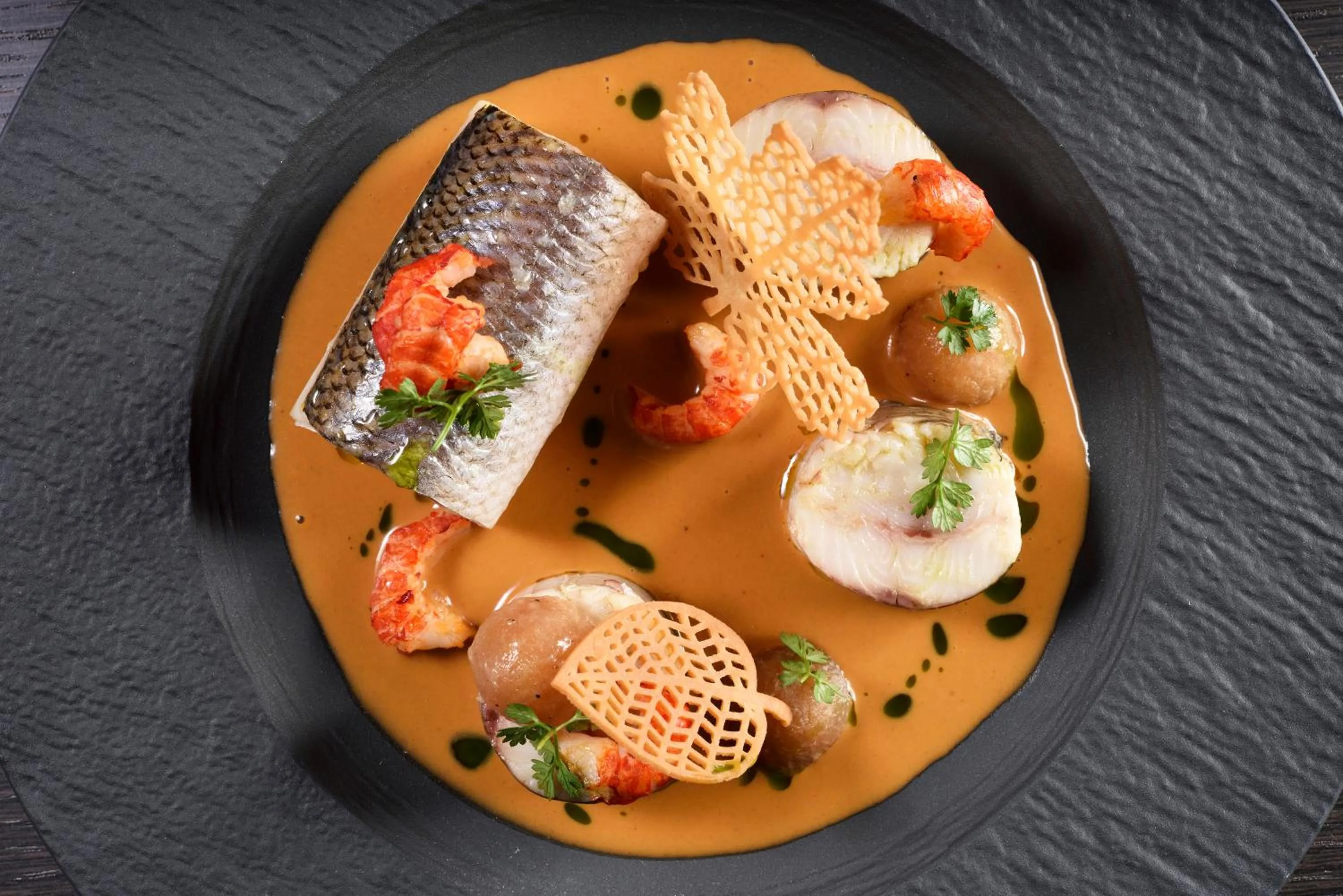 kitchen in Villa Cortine Palace Relais Chateaux