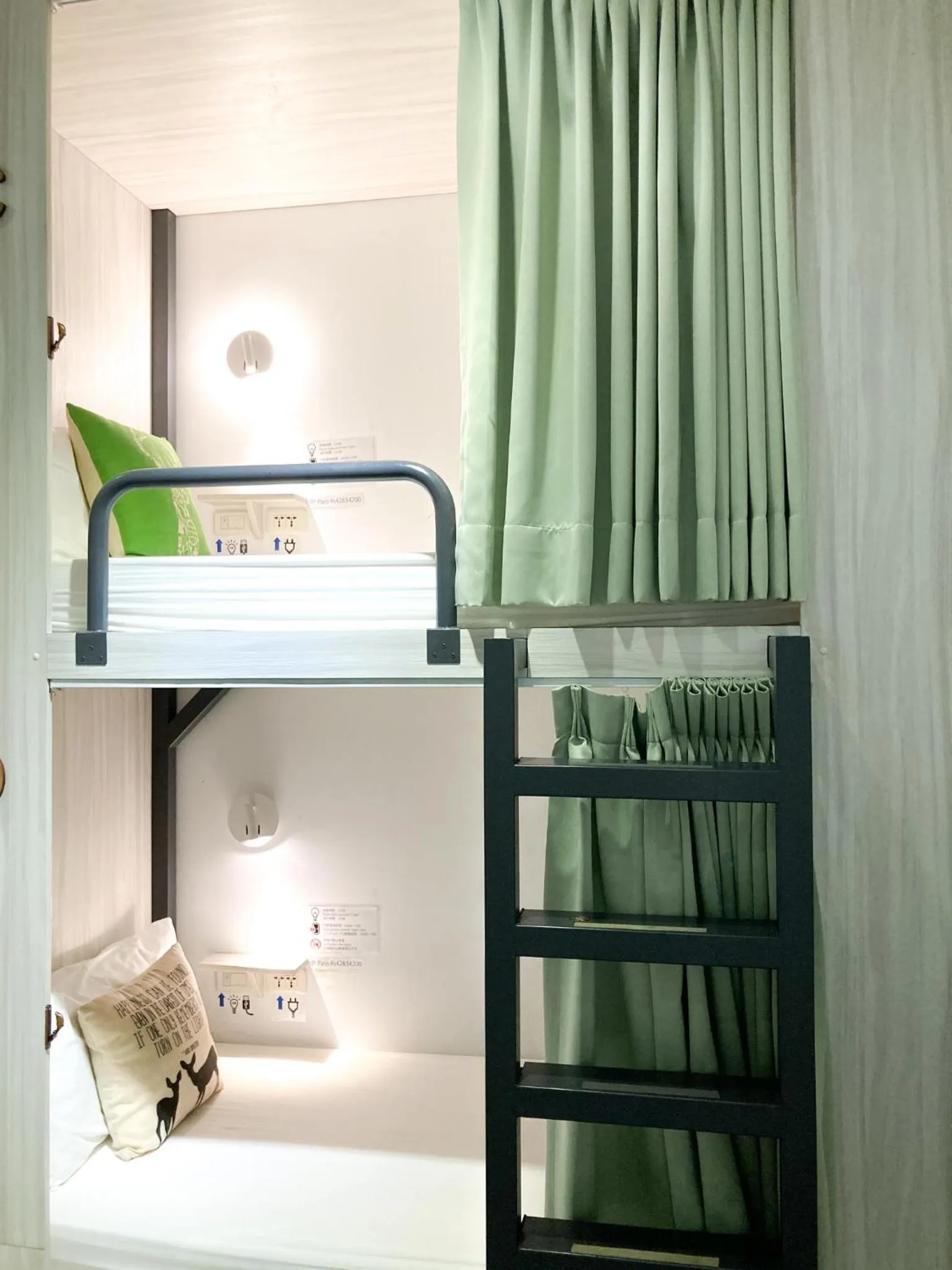 Decorative detail, Bed in 4Plus Hostel