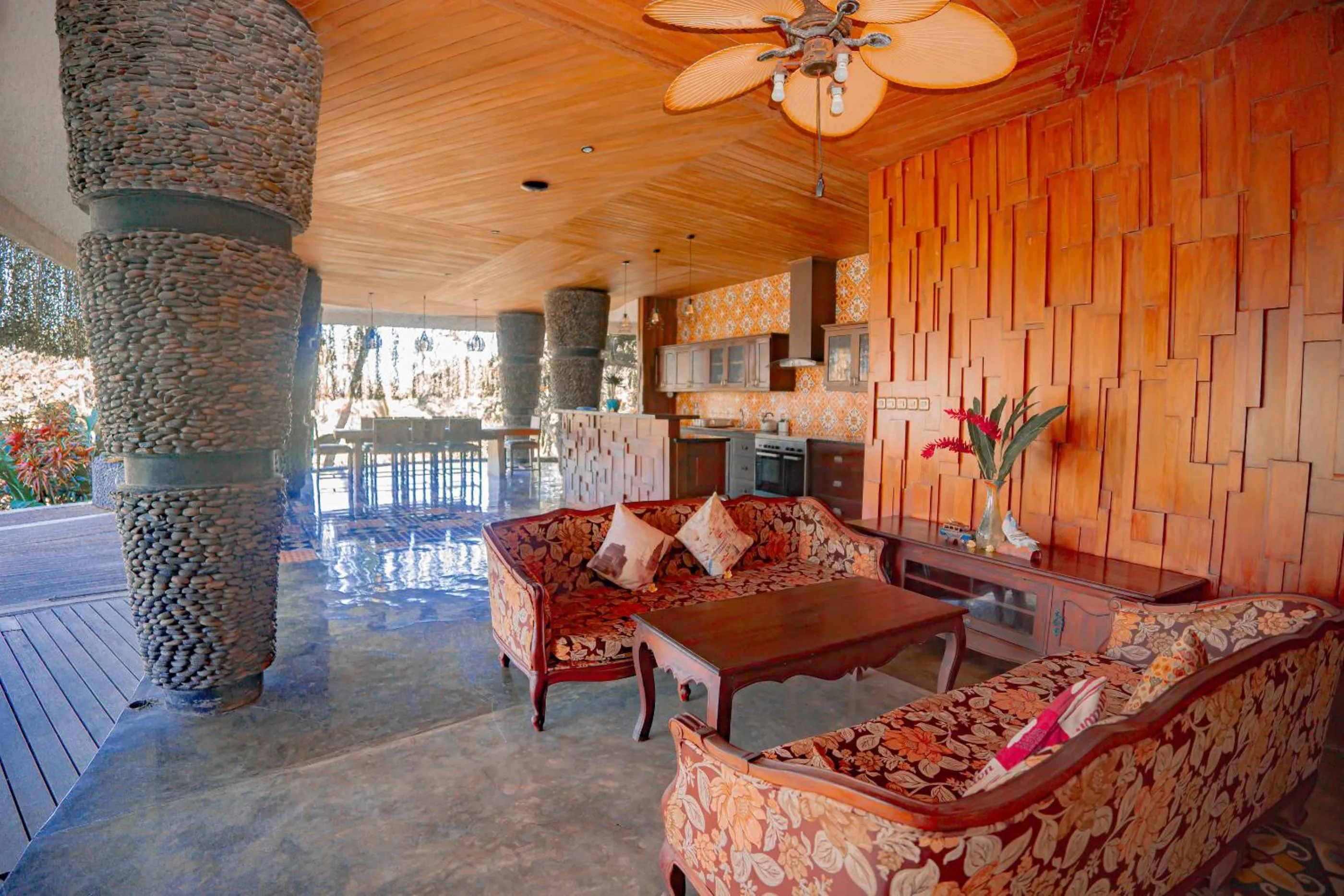 Seating area in Villa Delmara at Balian Beach By Amerta Experience