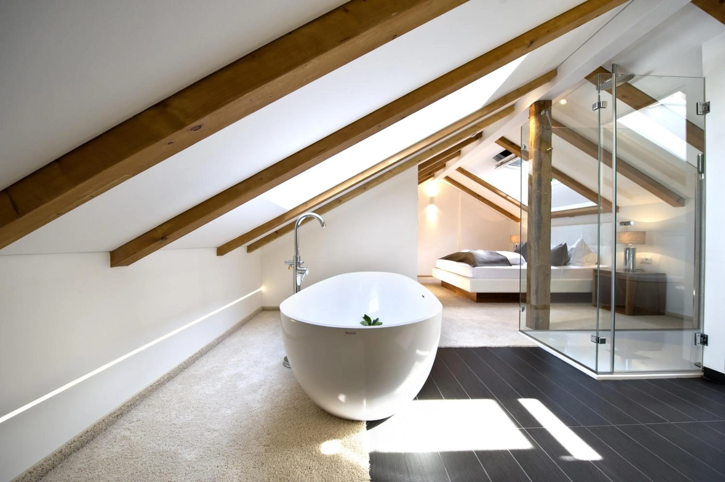 Photo of the whole room, Bed in Boutique Hotel Zum Rosenbaum