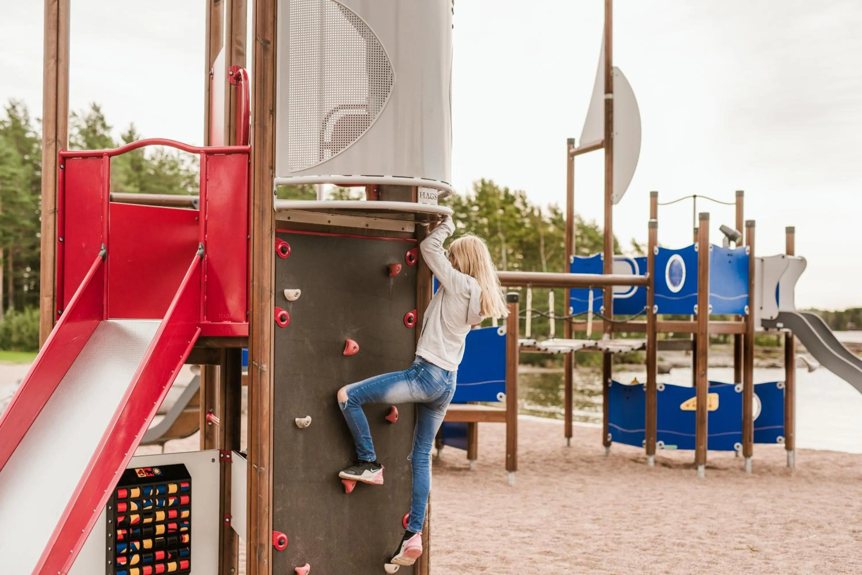 Children play ground in First Camp Duse Udde - Säffle