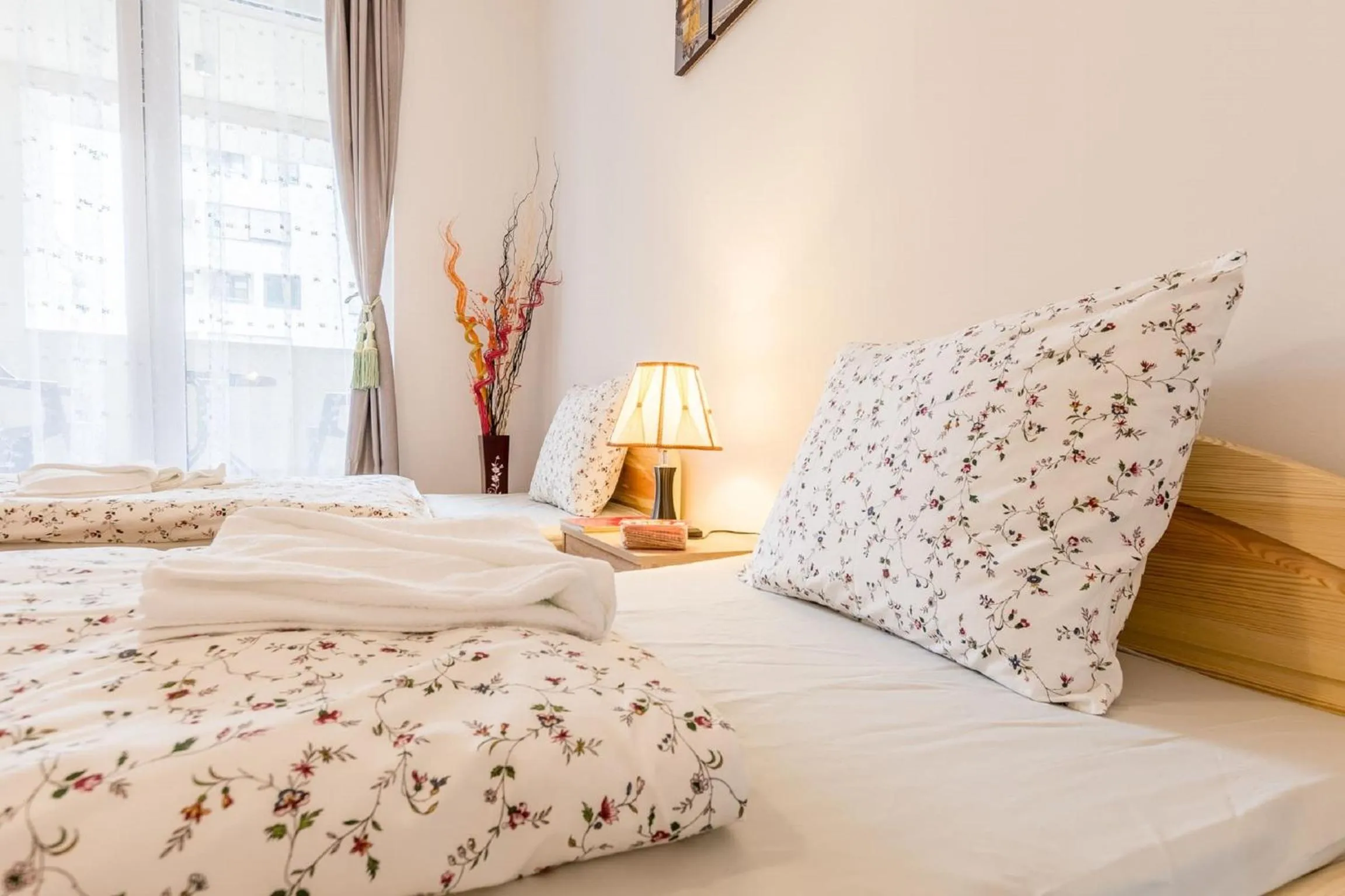 Decorative detail, Bed in Corvin holiday Apartments hotel