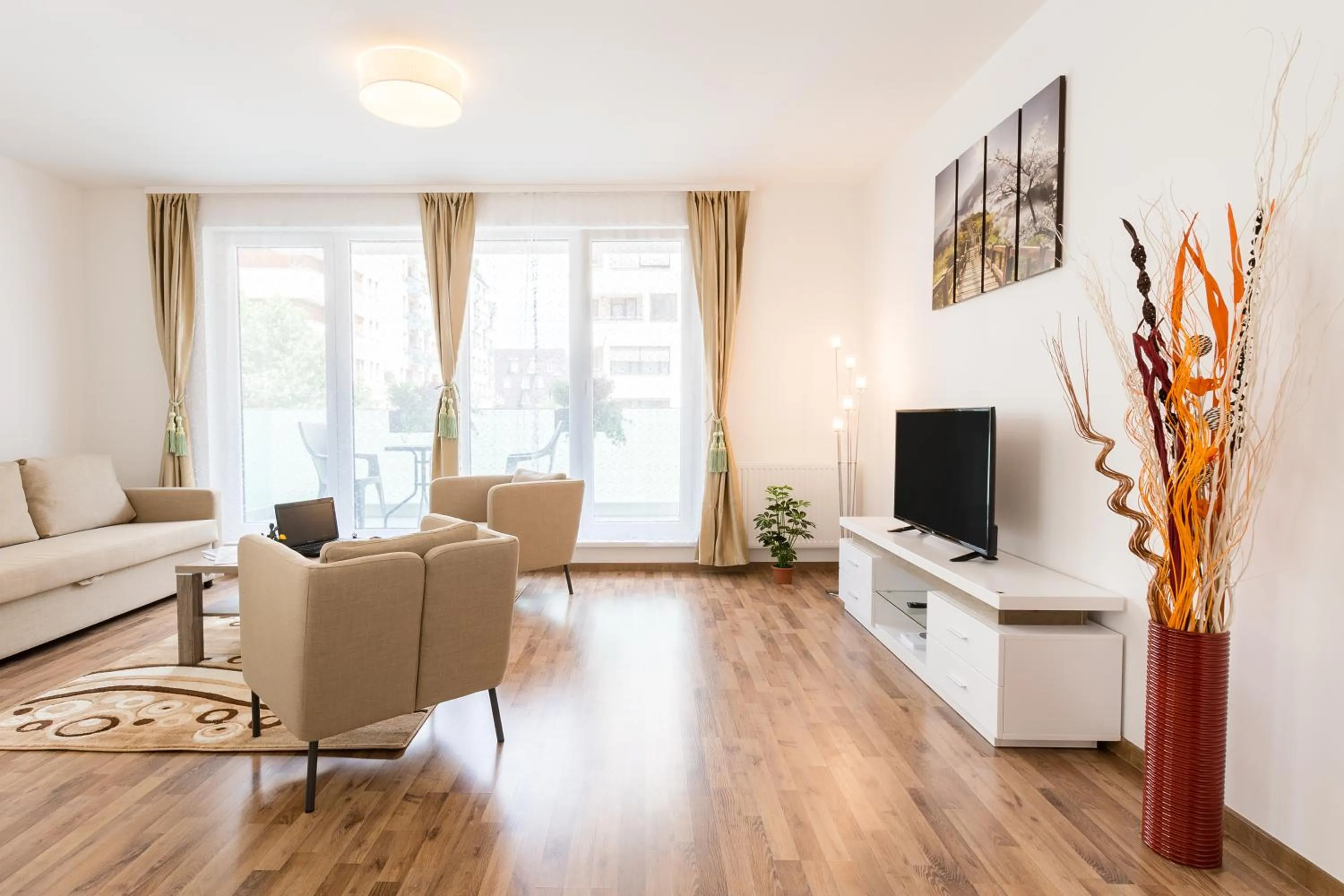 Living room in Corvin holiday Apartments hotel