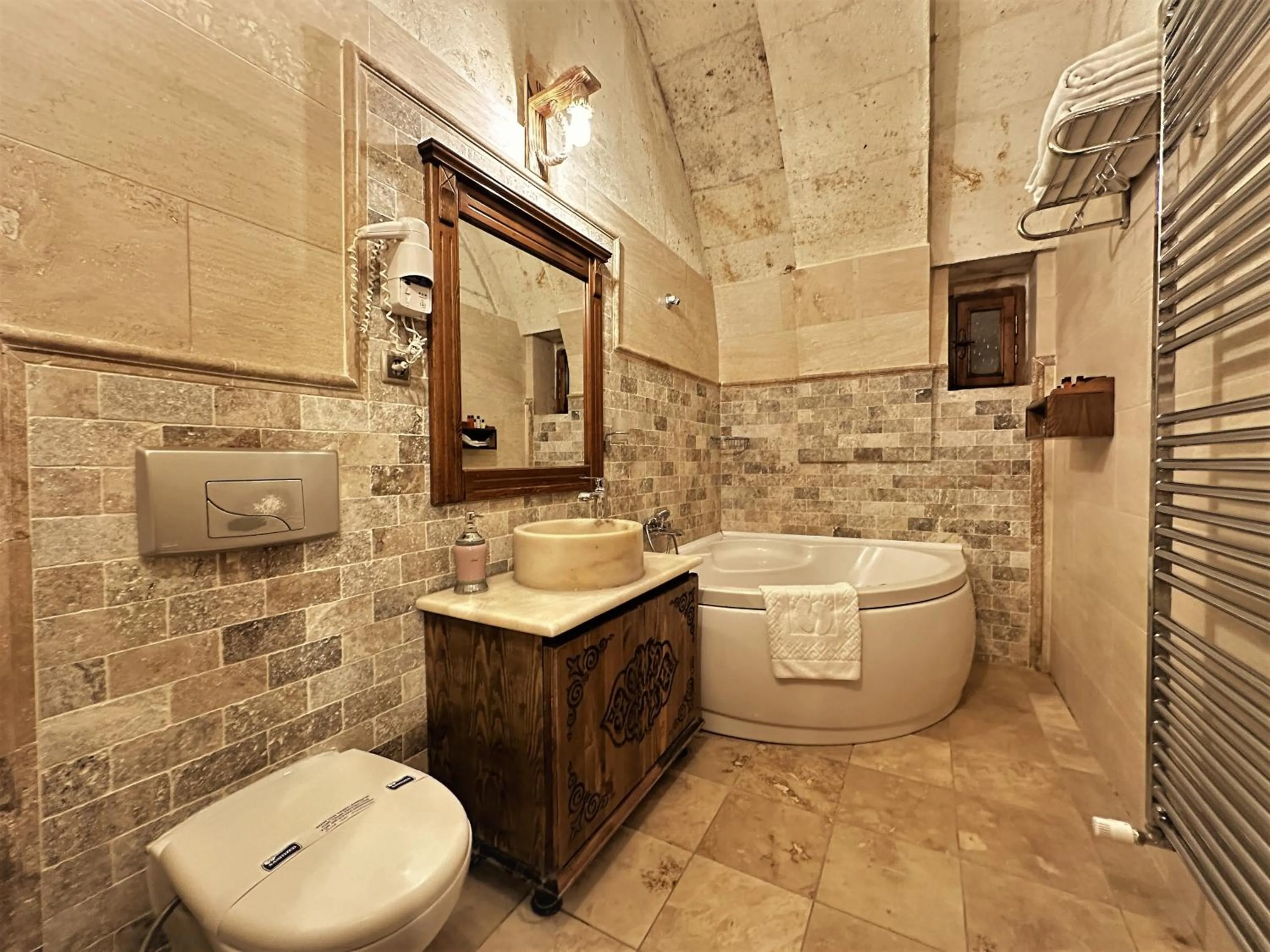 Toilet in Stone House Cave Hotel
