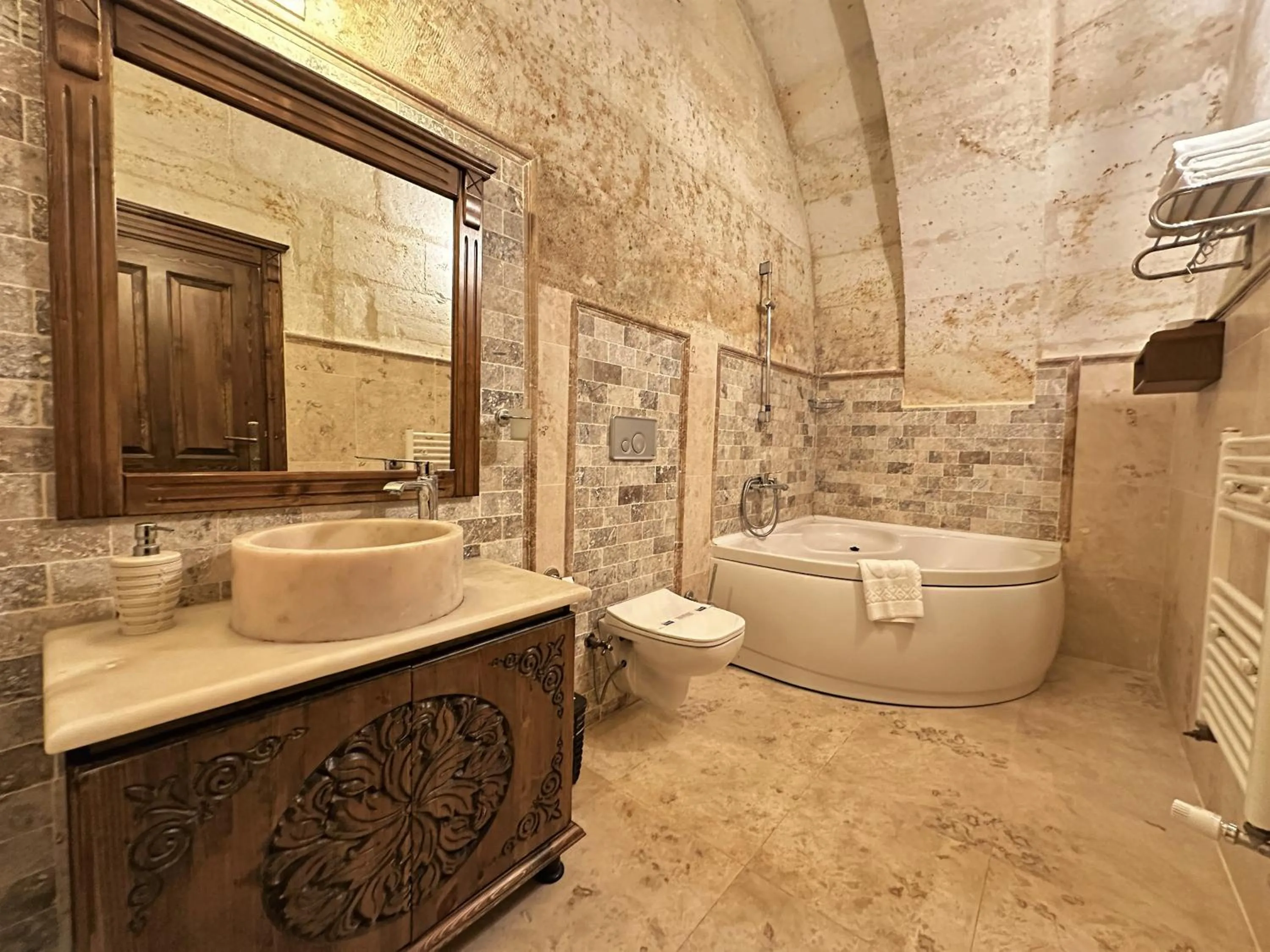 Toilet in Stone House Cave Hotel