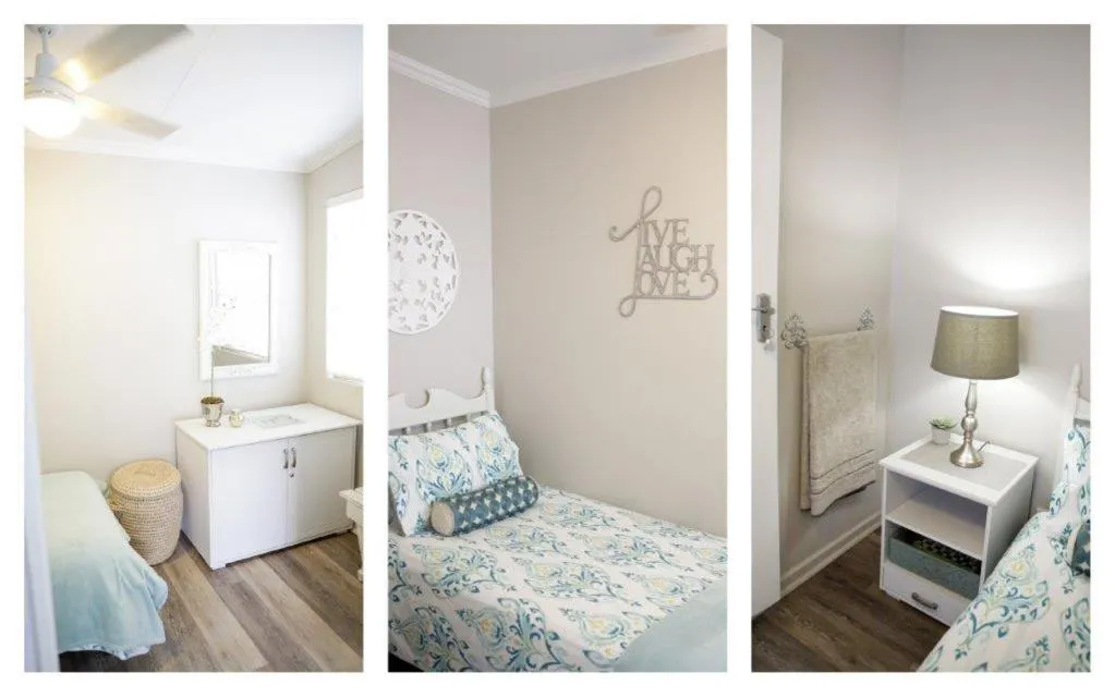 Bed in Rosewood Guest Cottage