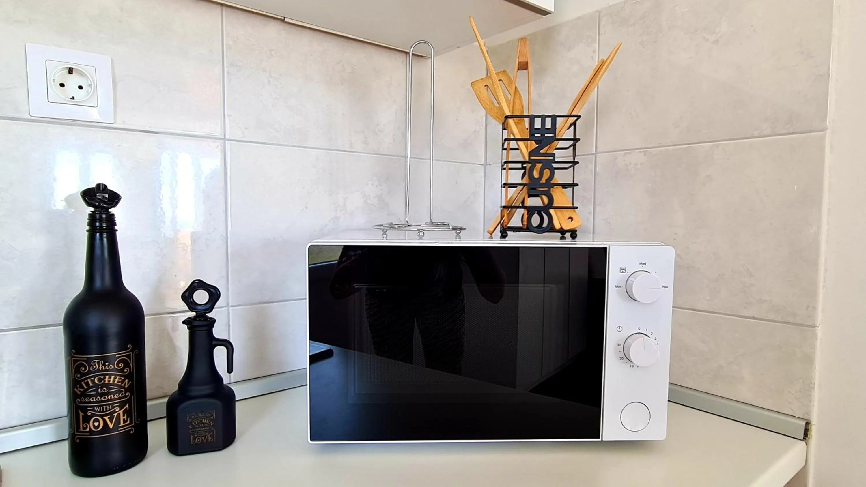 Kitchen or kitchenette in Cin&Co Central Apartments