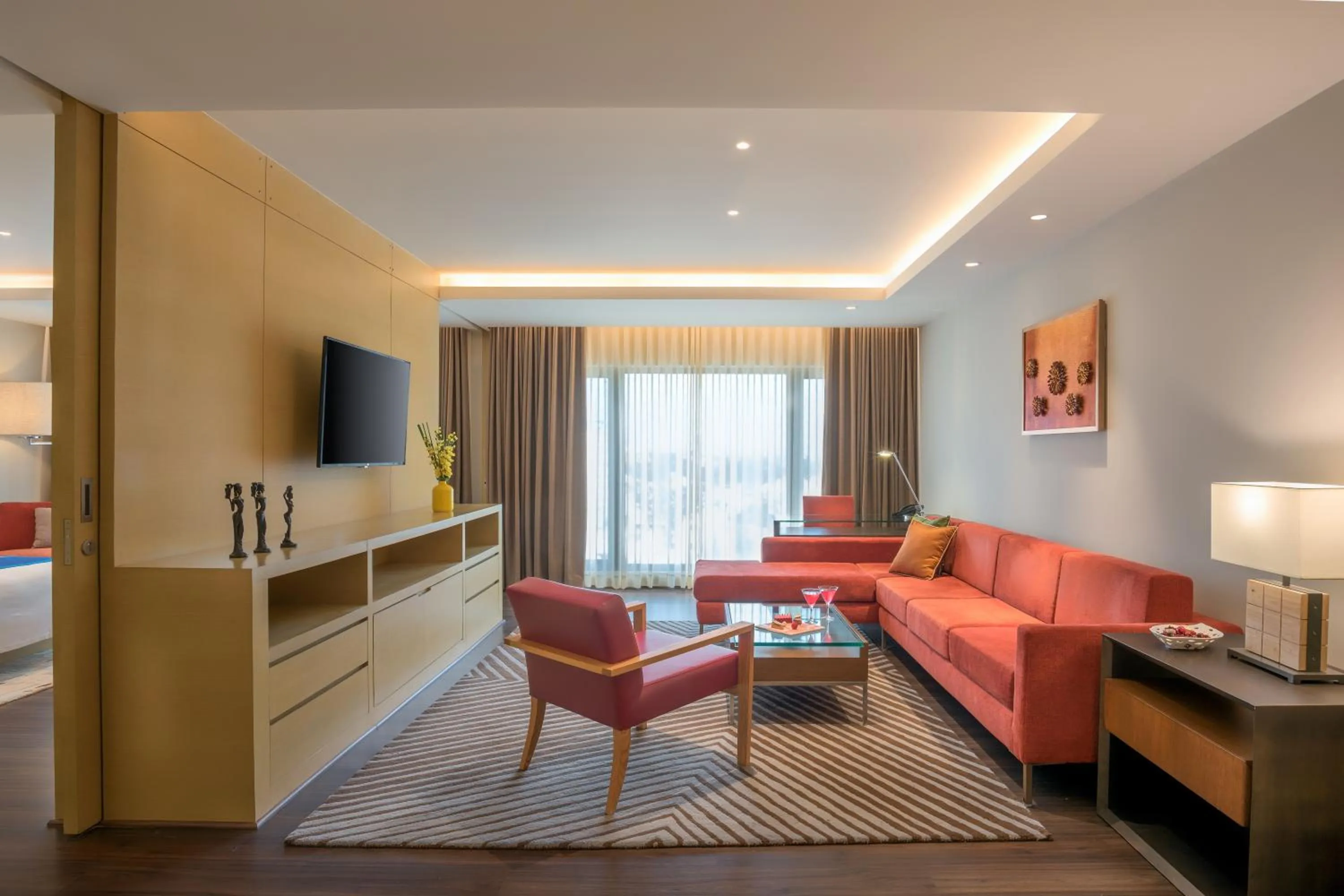 Living room in Feathers- A Radha Hotel, Chennai