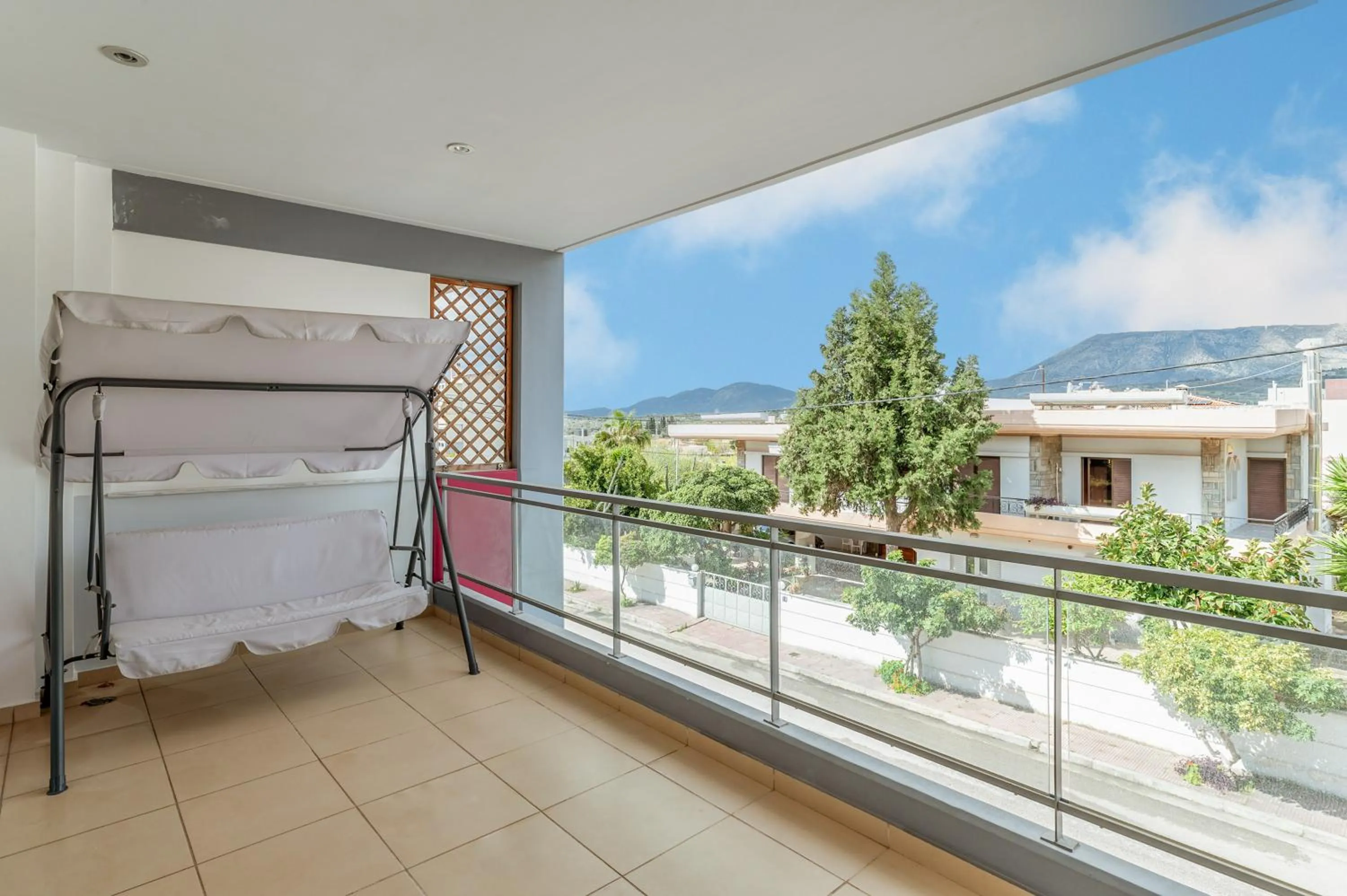 Balcony/Terrace, Bed in Elvita Spata Luxurious Villa