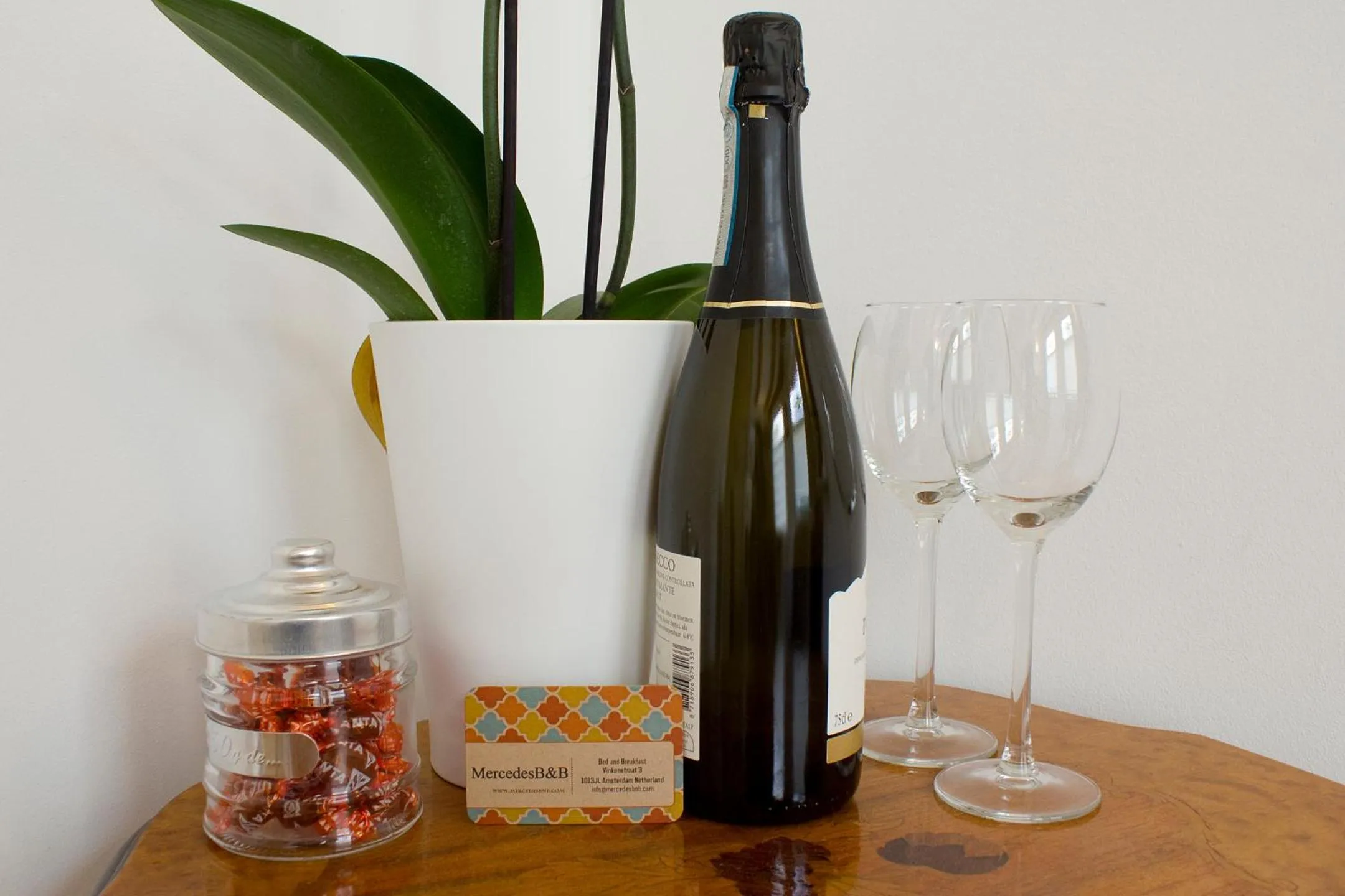 Drinks in Mercedes Bed&Breakfast Amsterdam