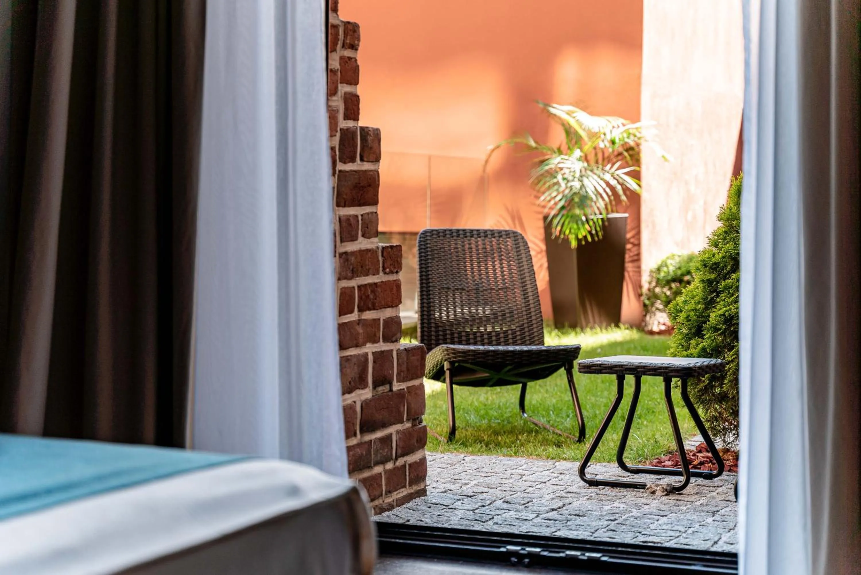 Patio in Great Polonia The Granary La Suite Hotel