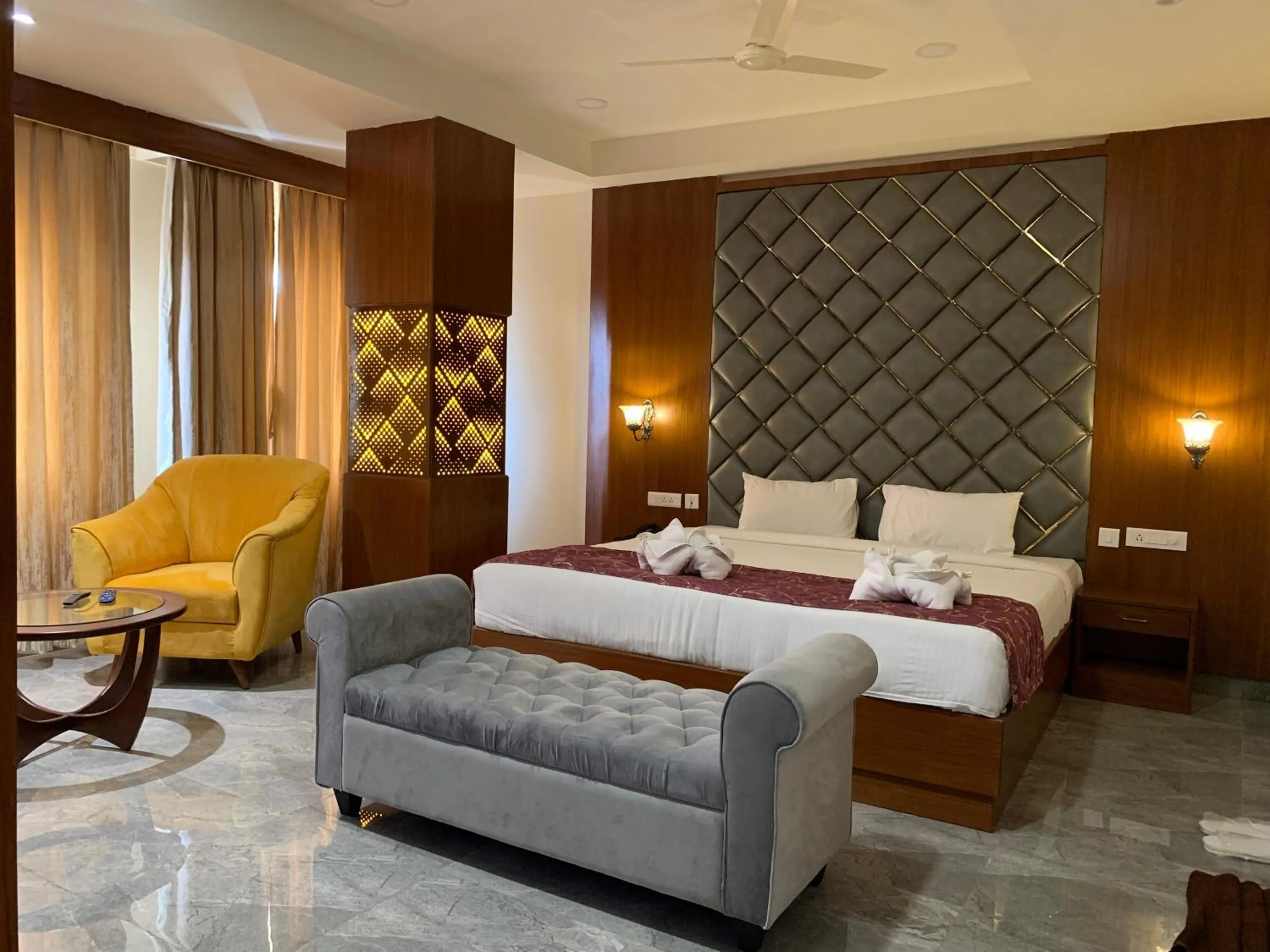 Bed in Hotel Hyderabad Grand
