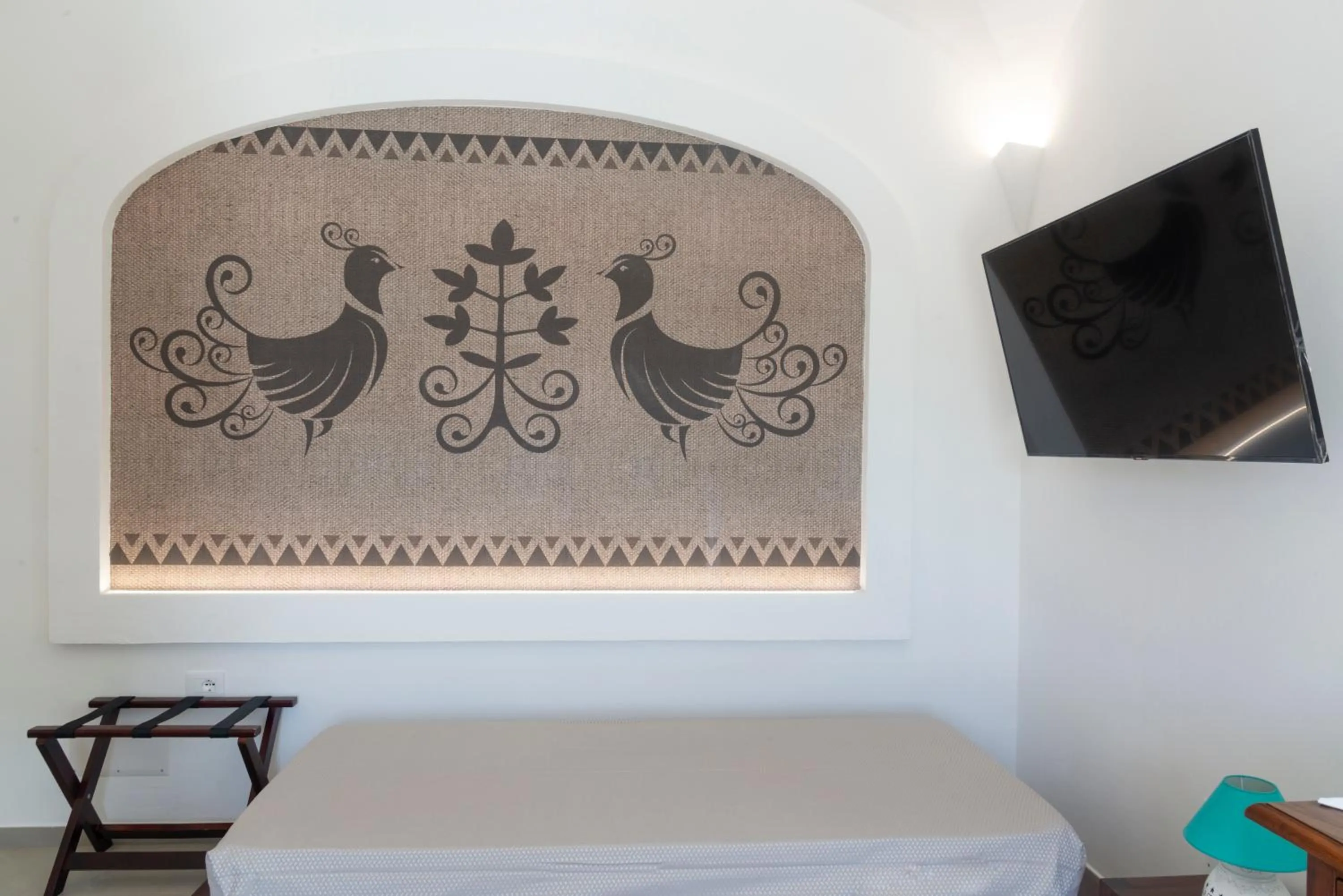 Bed in Hotel Villa Cedrino